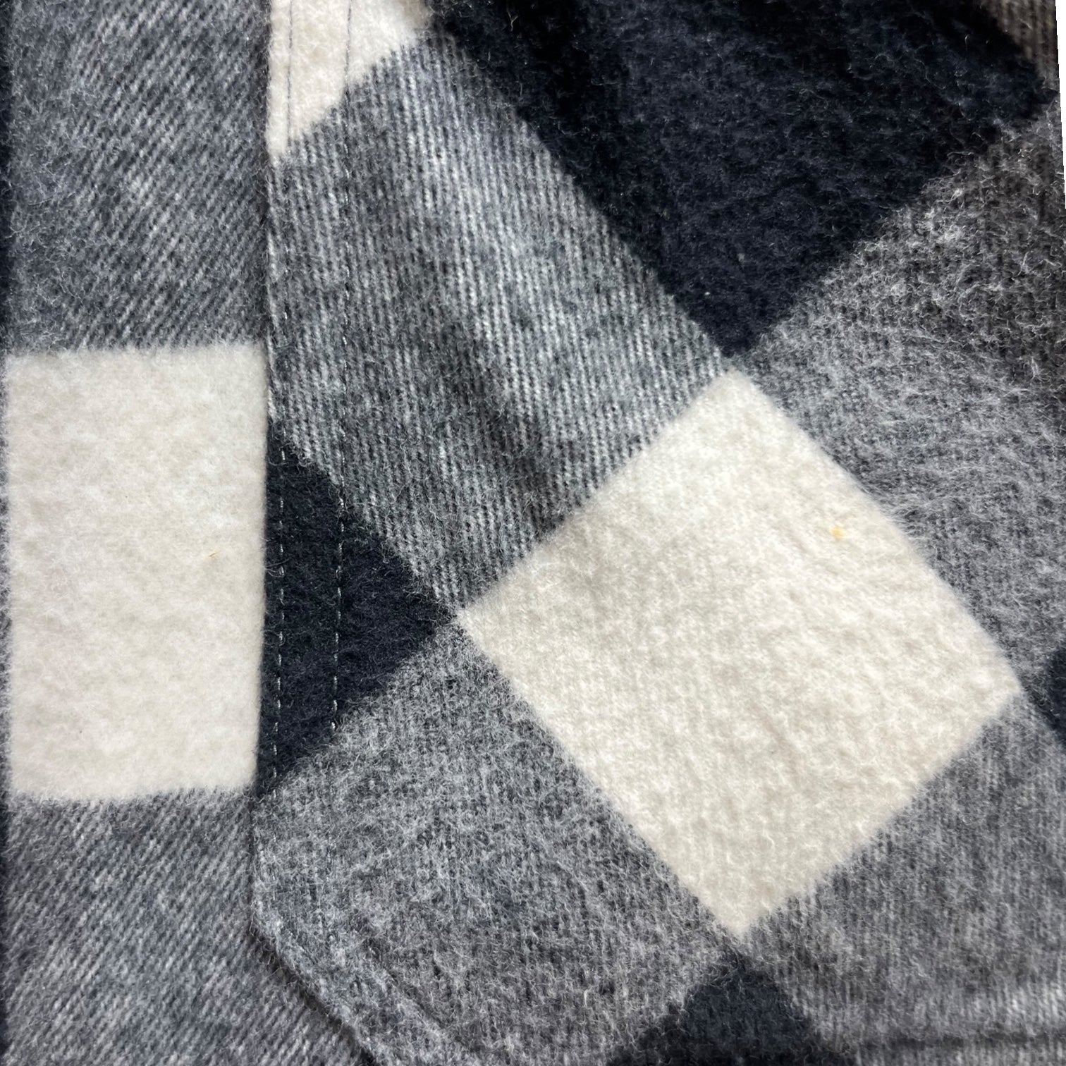 A BATHING APE(アベイシングエイプ) Block check flannel shirt with camouflage pattern inner padding カモフラ柄 インナー 中綿入り ブロックチェック ネルシャツ 001sh9801036 XXL ブラック×ホワイト