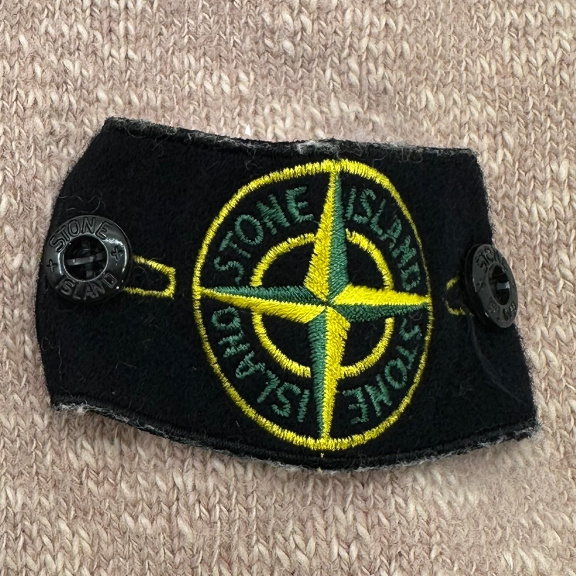 STONE ISLAND(ストーンアイランド) 21AW Compass-Patch Jumper ナイロン カーゴ ポケット クルーネック ウール ニット 7515532D3 L ピンクベージュ