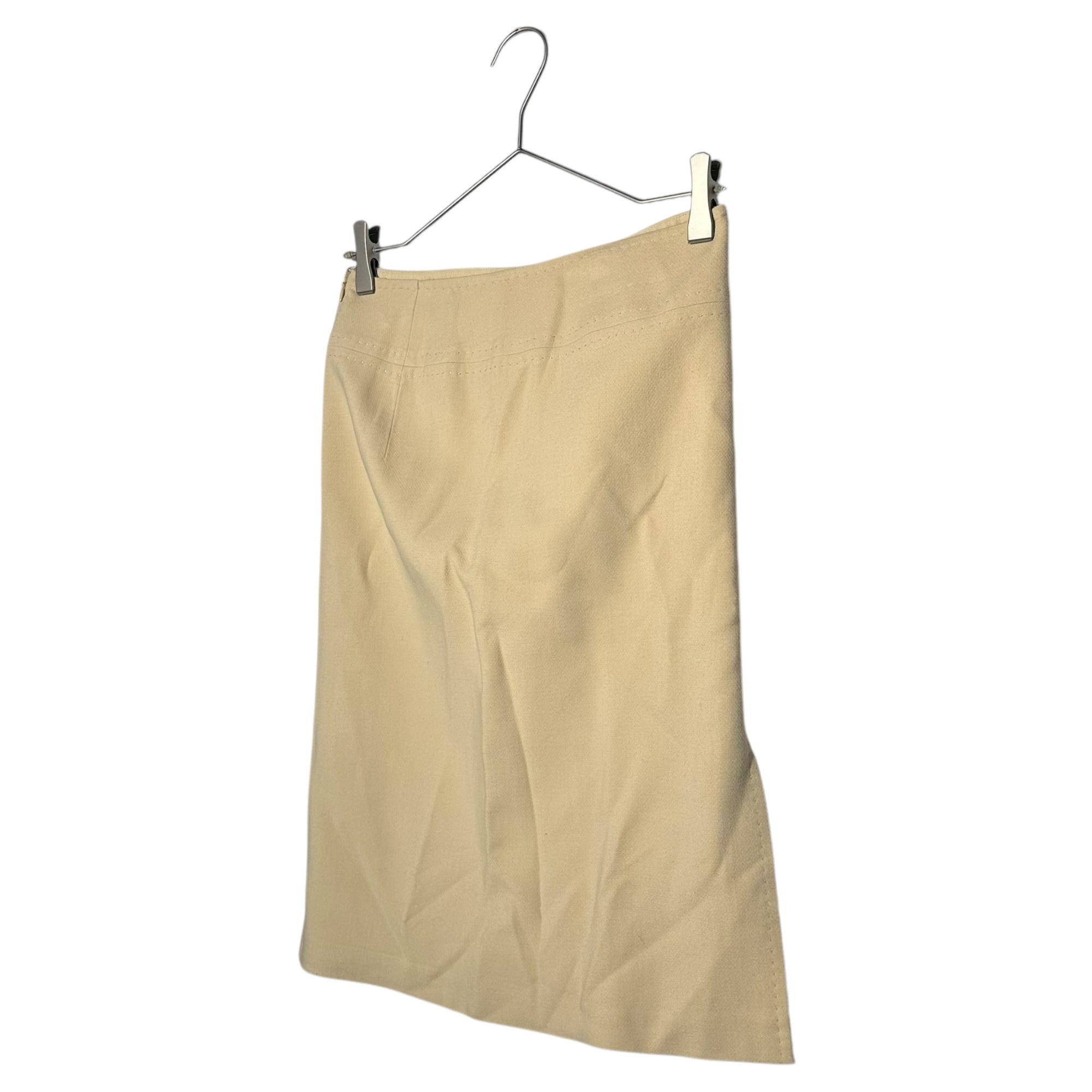 MAX MARA(マックスマーラ) Rayon wool knee-length skirt レーヨン ウール ひざ丈 スカート 36(S程度) ベージュ