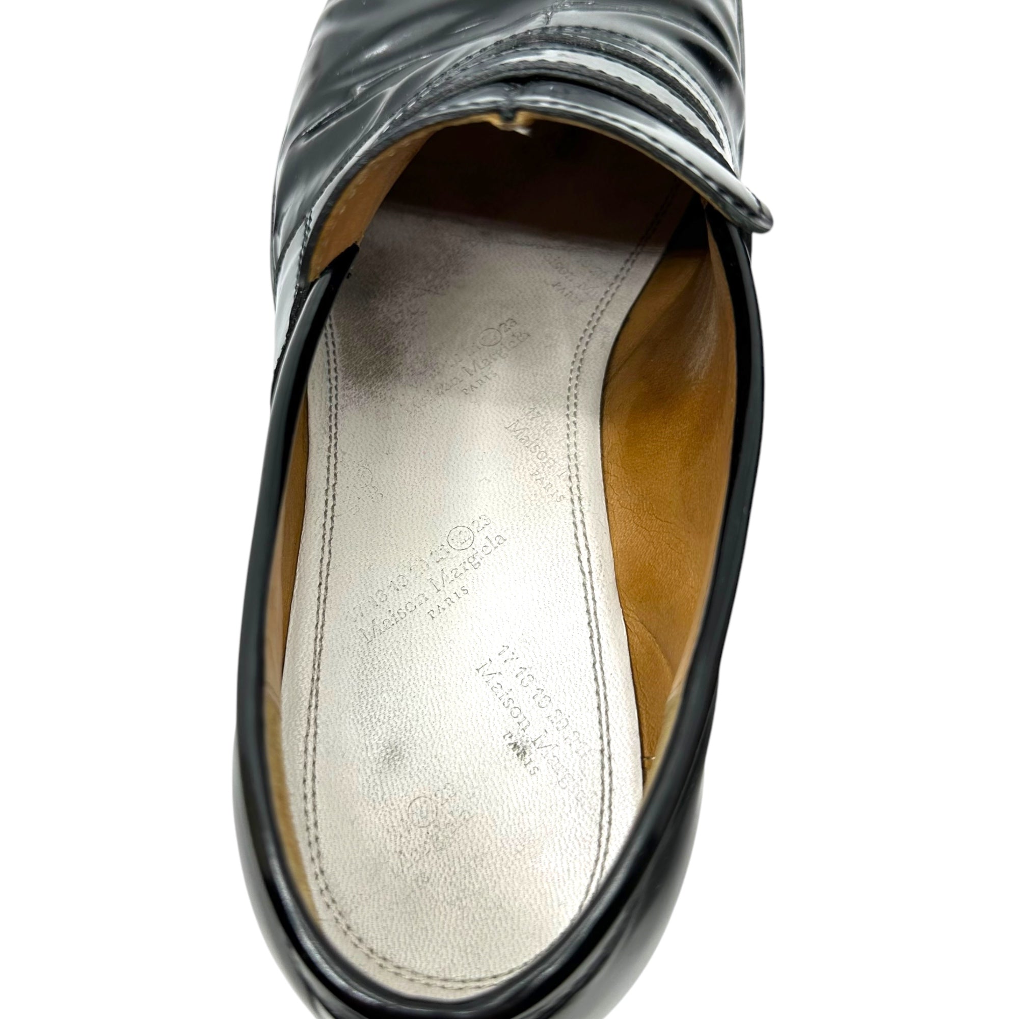 MAISON MARGIELA(メゾンマルジェラ) Patent leather tabi coin loafers パテントレザー 足袋 コイン ローファー 39(24.5~25.0cm程度) ブラック