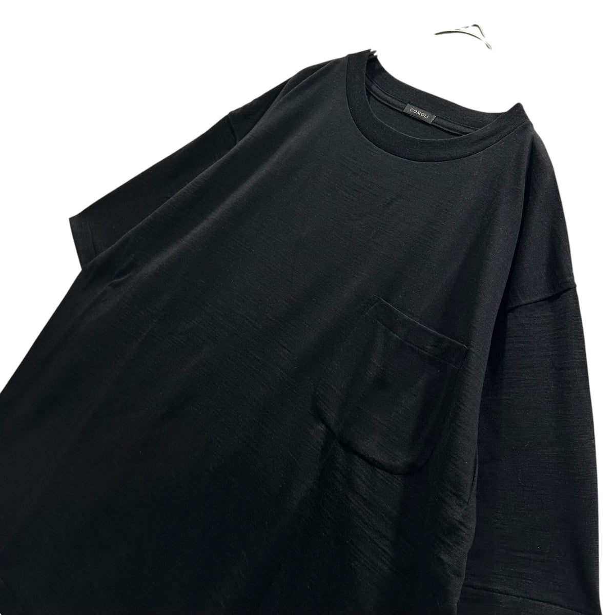 COMOLI(コモリ) 2025SS Summer wool S/S T-shirt サマーウール 半袖 Tシャツ B01-05016 2 チャコール 天竺