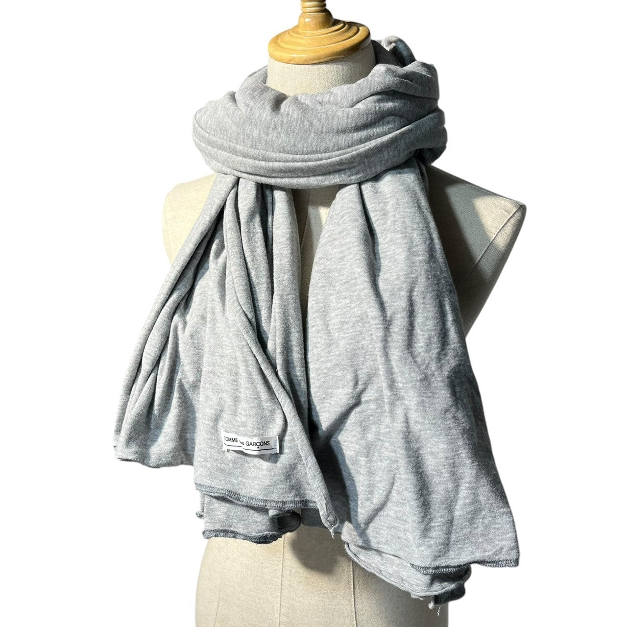 COMME des GARCONS(コムデギャルソン) Cut and sewn large stole カットソー地 大判 ストール グレー