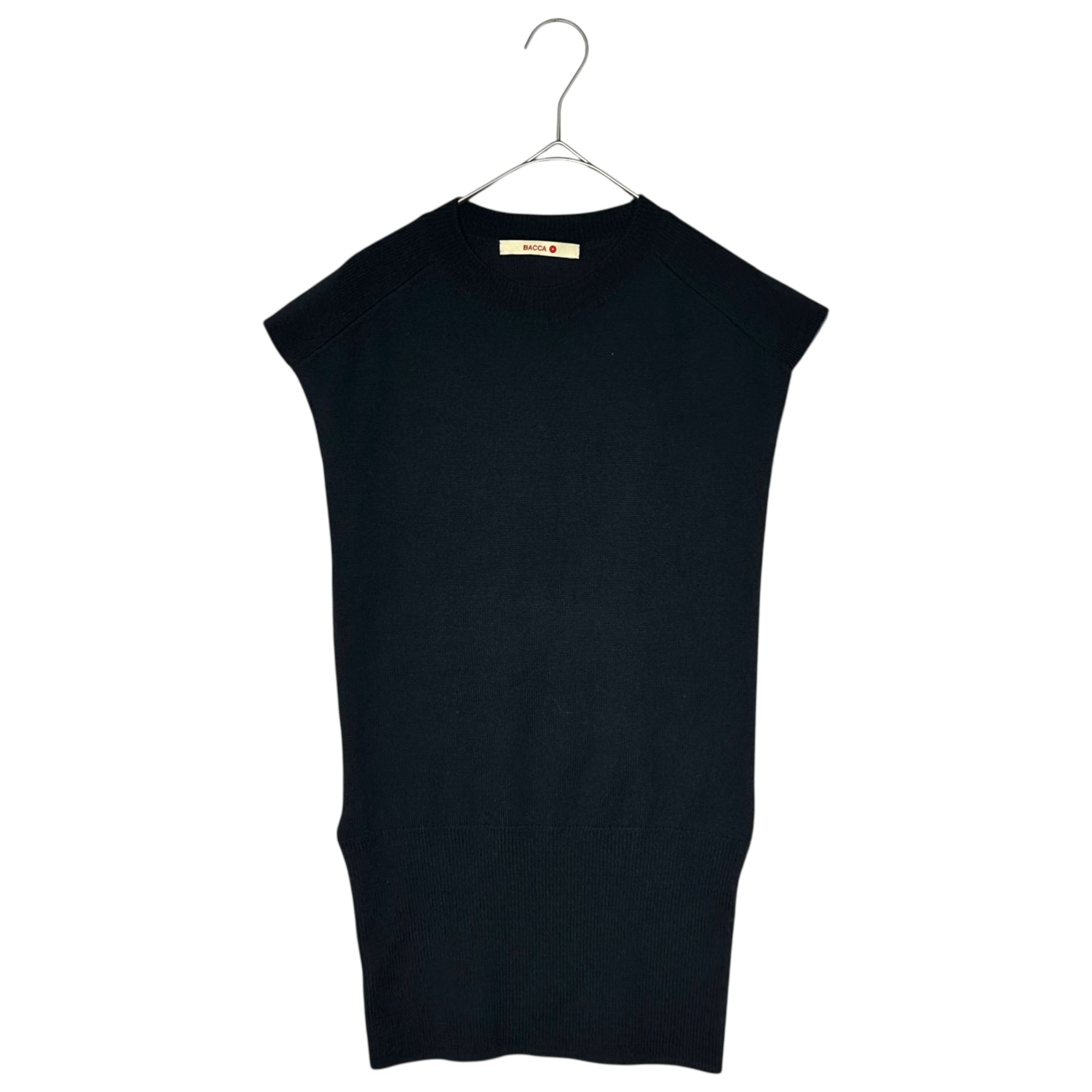 BACCA(バッカ) Woolmulline Crew Neck Vest ウールムリネ クルーネック ベスト 35-02-14-02103 S ネイビー