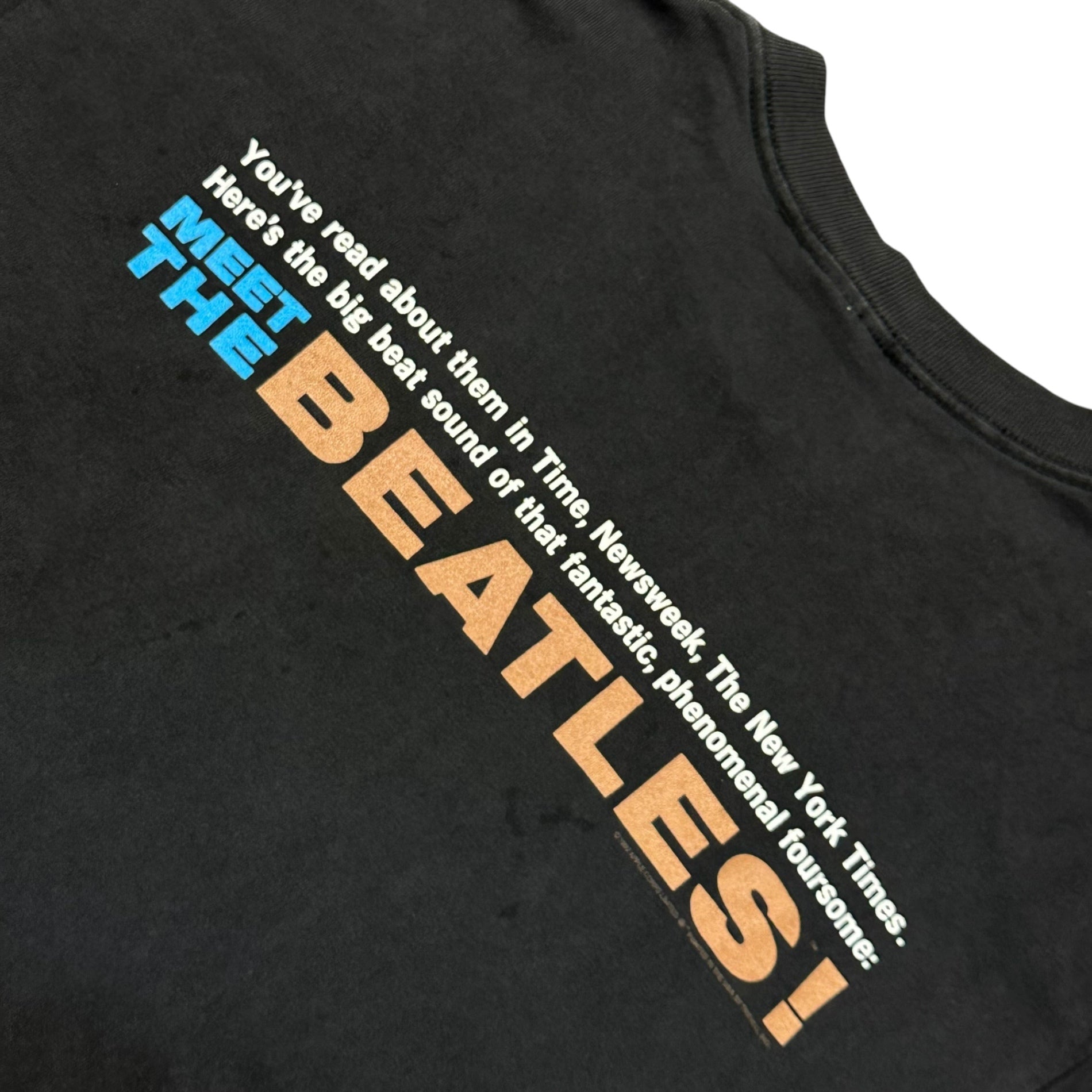 VINTAGE(ヴィンテージ) 1992's "MEET THE BEATLES" TEE ヴィンテージ ビートルズ Tシャツ 表記無(XL程度) ブラック 90's 90年代 バンド