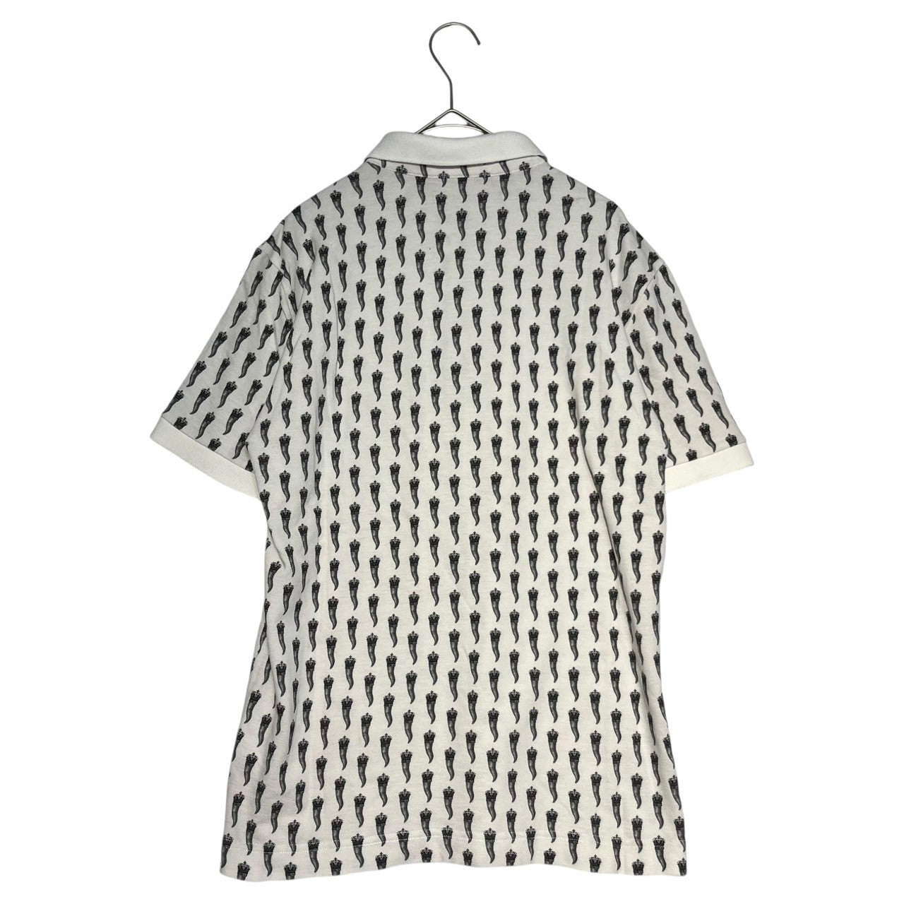 DOLCE&GABBANA(ドルチェ&ガッバーナドルガバ) 総柄 グラフィック ポロシャツ 48 ホワイト