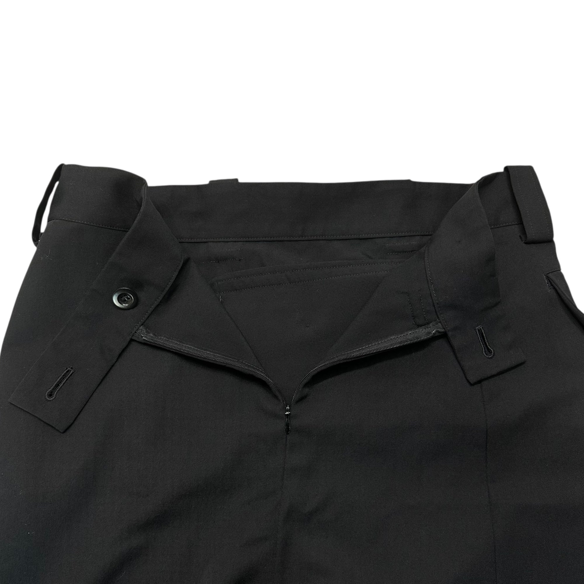 Y's(ワイズ) Wool Gabardine Big Flap Pocket Skirt ウールギャバジン ビッグ フラップ ポケット スカート YB-S11-100 2(M程度) ブラック