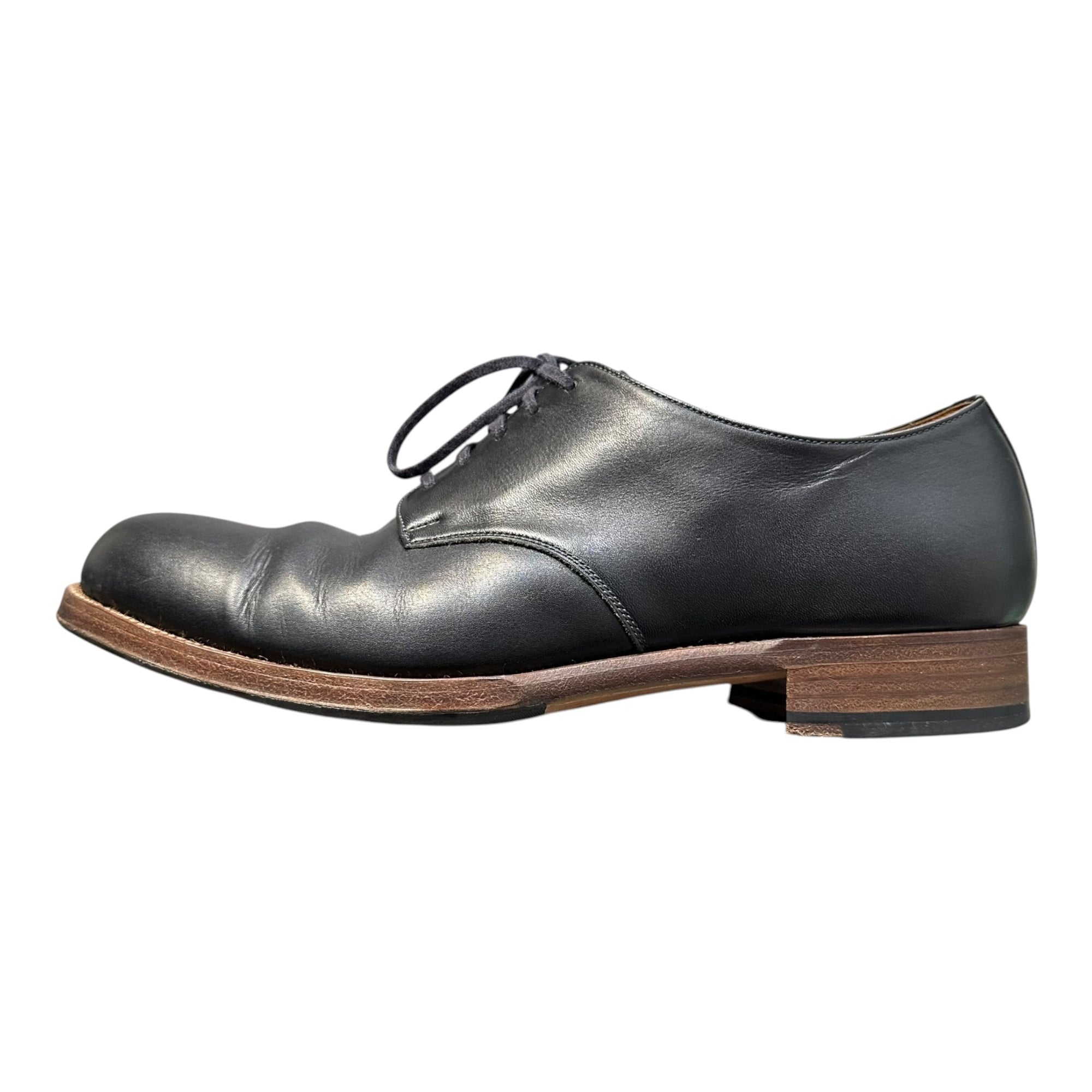forme(フォルメ) Blucher plain toe 外羽根 プレーントゥ ダービー シューズ fm-708 4 1/2(約25.0cm) ブラック レザー 革靴