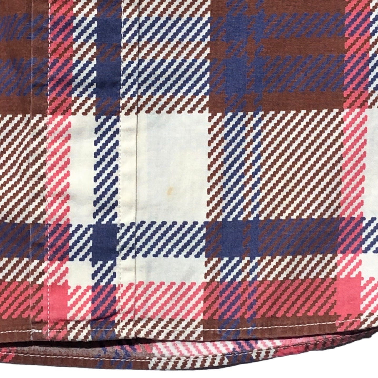 A BATHING APE(アベイシングエイプ) 00's BAPE check short sleeve shirt チェック 半袖シャツ L アイボリー×レッド