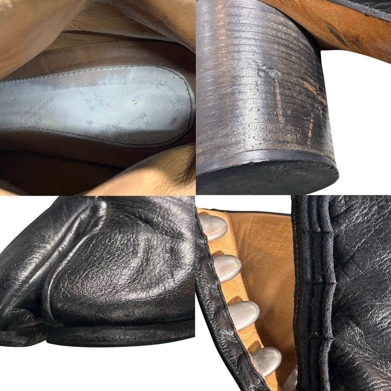 Maison Martin Margiela(メゾン マルタンマルジェラ) TABI BOOTS 足袋 ブーツ 36(23.0cm程度) ブラック レザー タビ 7cm ヒール