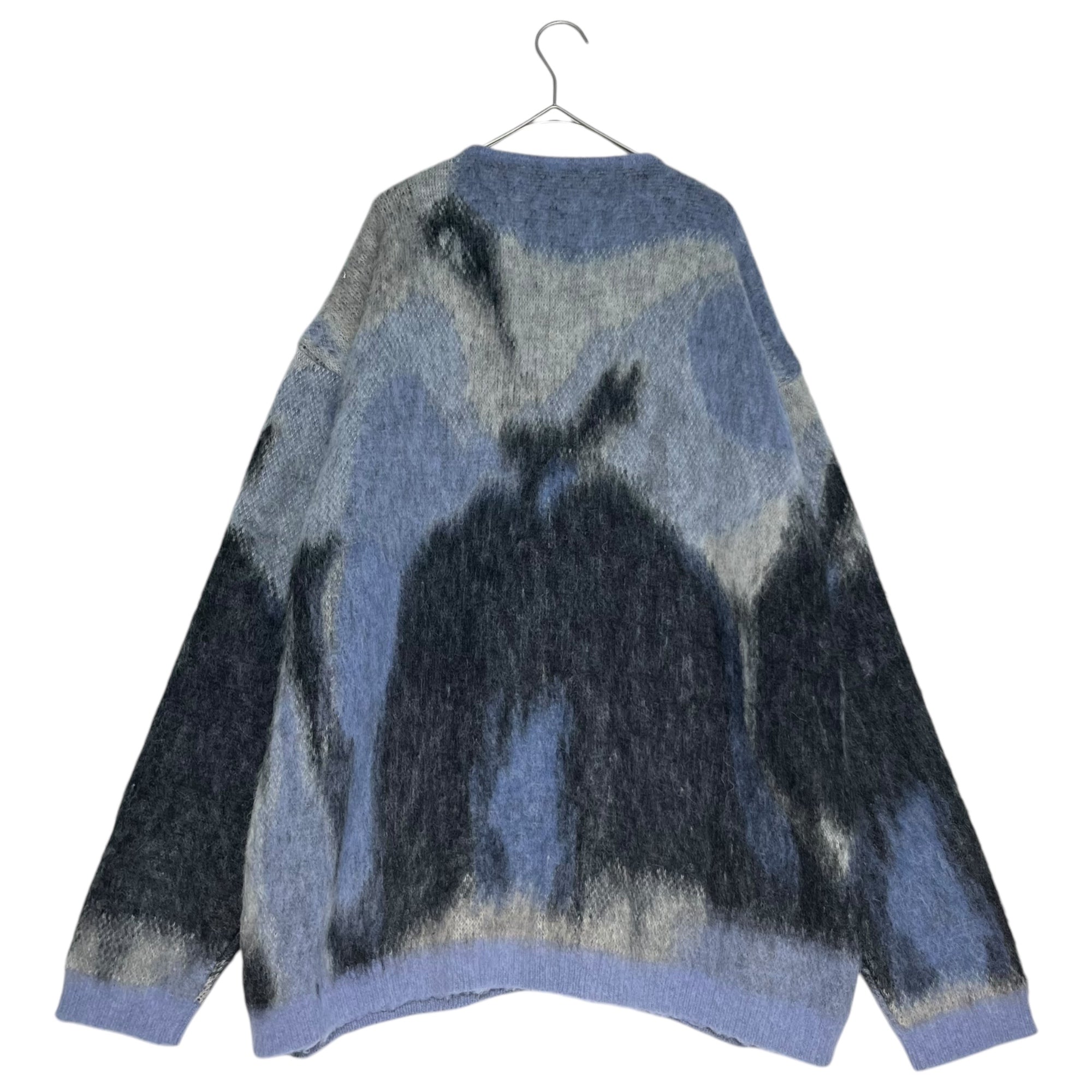 YOKE(ヨーク) 21AW ROTHKO JACQUARD CARDIGAN ジャガード カーディガン モヘア タイプ YK21AW0284S-AR 3 ブルー 参考定価46,200円(税込) ニット