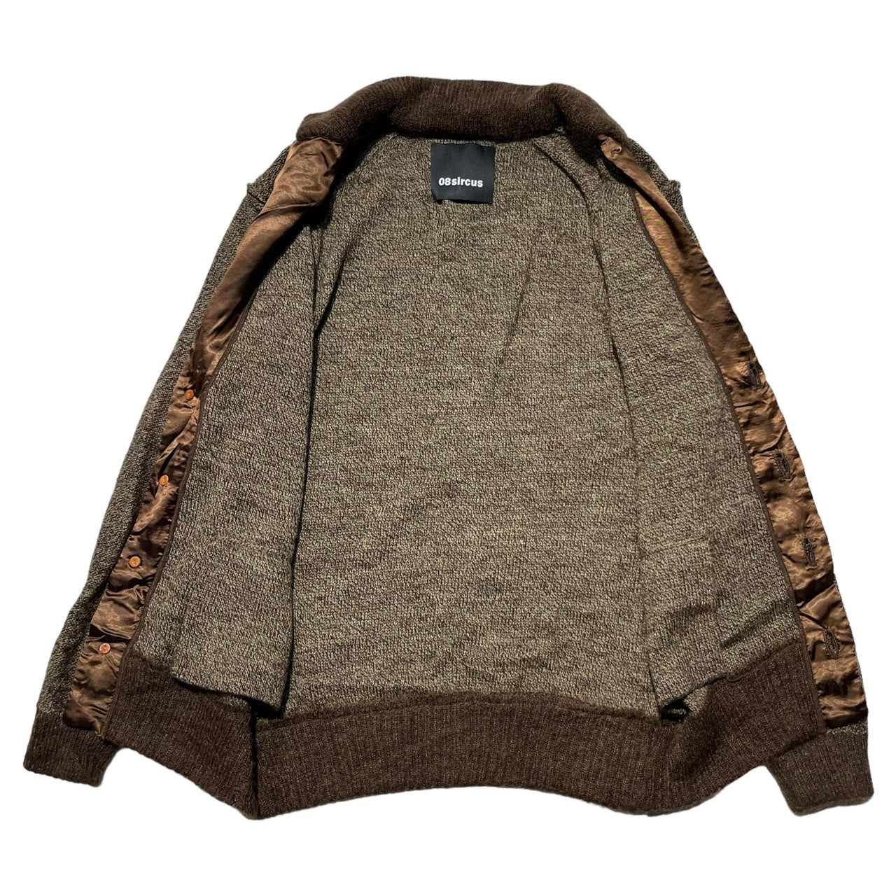 08sircus(08サーカス) 4-button knit jacket 4ボタン ニット ジャケット 10AM-KN07 SIZE 1/46 ブラウン