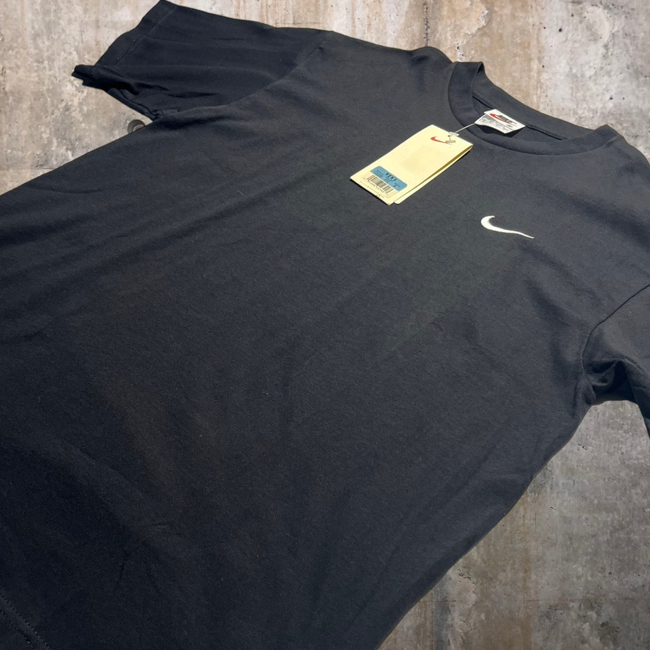 NIKE(ナイキ) 90's USメイドスウッシュロゴTシャツ M ブラック デッドストック