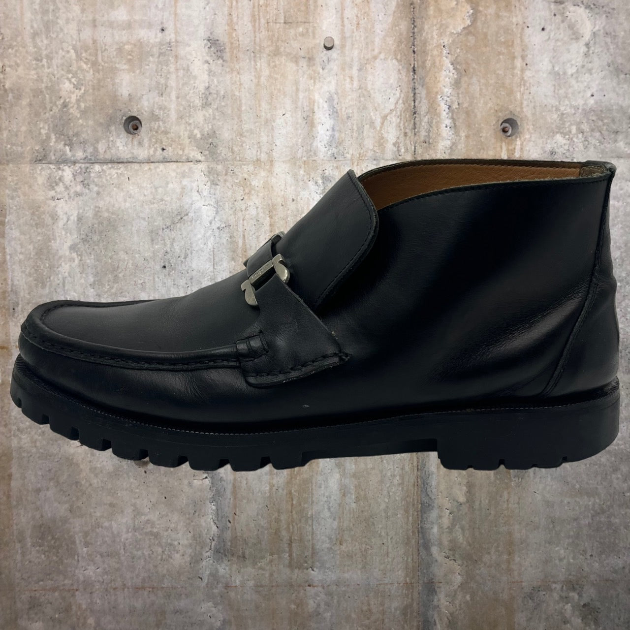 Salvatore Ferragamo(サルヴァトーレフェラガモ) ガンチーニチャッカブーツ UR32619 9 1/2(27.5程度) ブラック