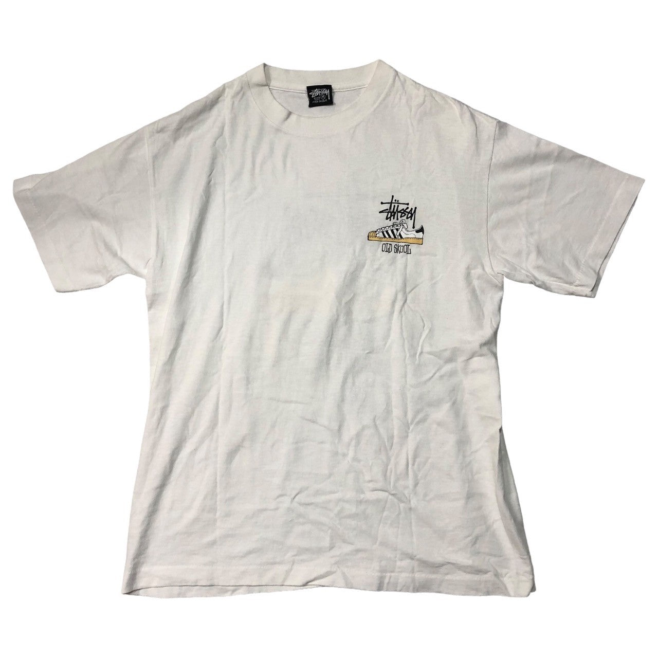 STUSSY(ステューシー) 80's "OLD SKOOL FLAVOR" VINTAGE TEE ヴィンテージ Tシャツ M ホワイト SUPERSTAR スーパースター 半袖