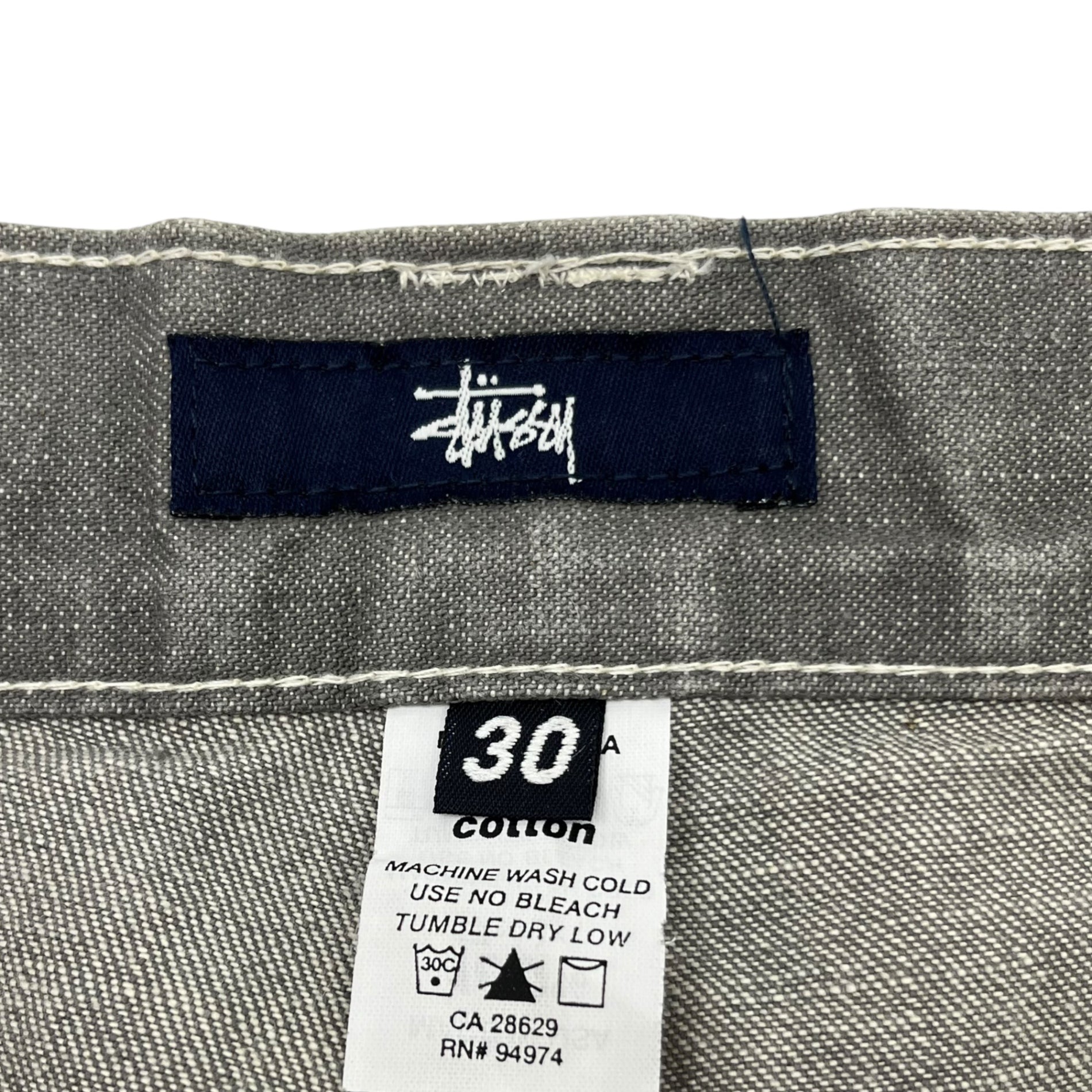 STUSSY(ステューシー) 90's~00's Painter gray denim pants ペインター グレー デニム パンツ 30 グレー 90年代~ OLD USA製