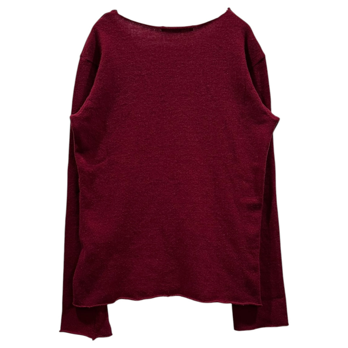 robe de chambre COMME des GARCONS(ローブドシャンブルコムデギャルソン) 1999AW Garment-Dyed V-neck Wool Sweater 製品染め Vネック ウール ニット RT-040390 表記無(M程度) レッド AD1999