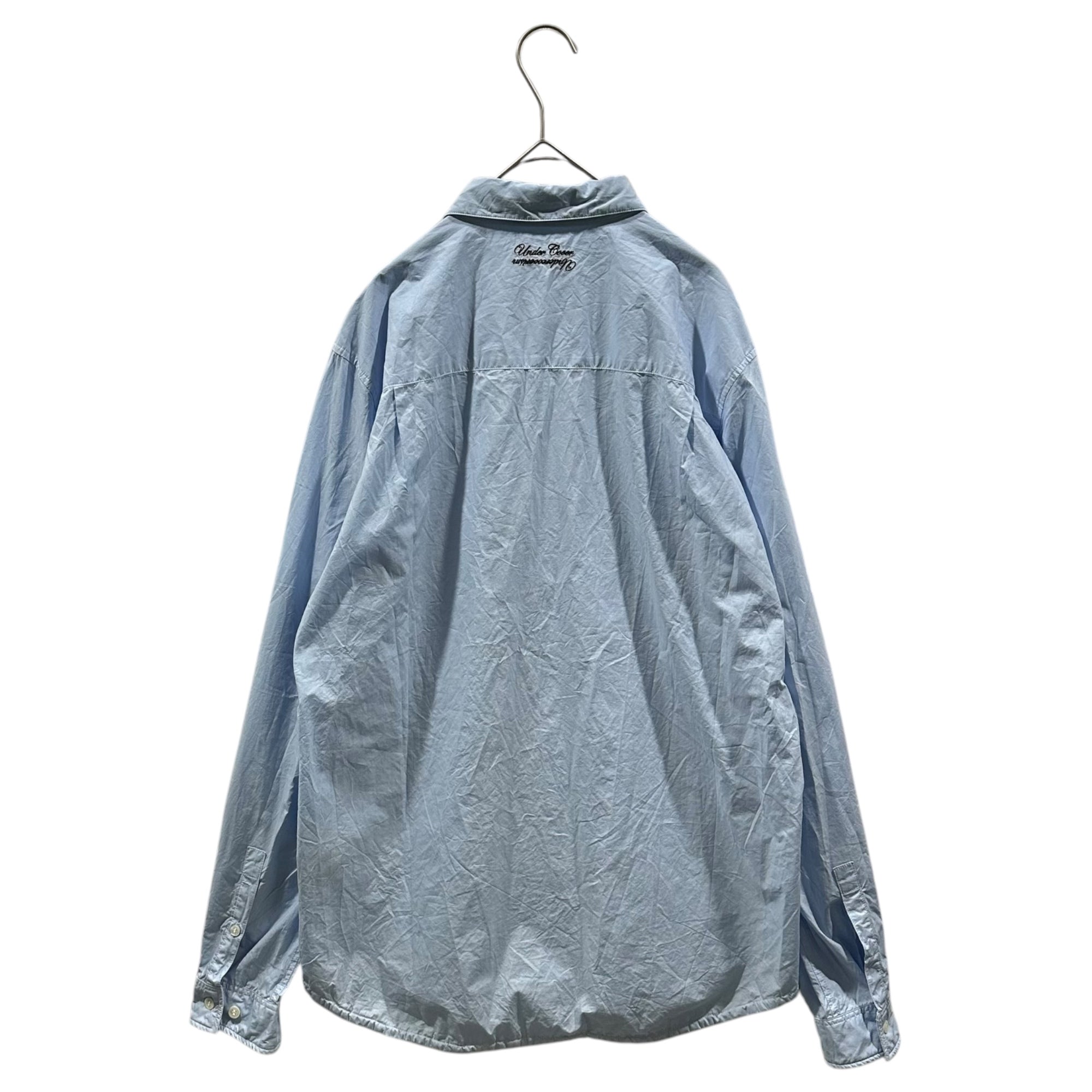 UNDERCOVER(アンダーカバー) Felted Tape L/S Cotton Shirt 縮絨 加工 テープ 長袖 コットン シャツ UCA4402 3 サックスブルー