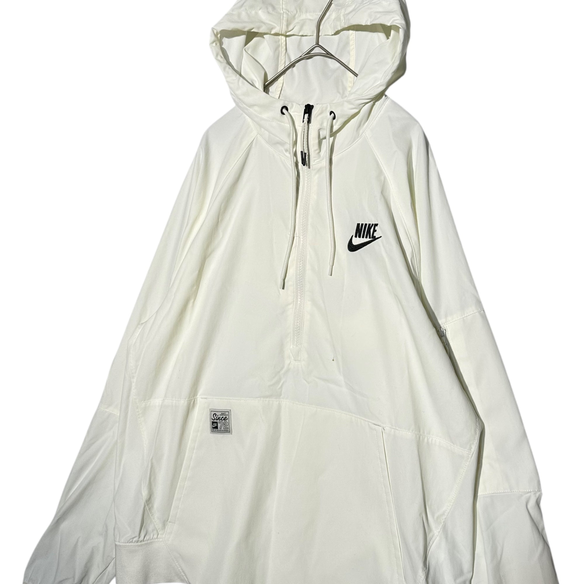 NIKE(ナイキ) Woven anorak jacket ウーブン アノラック ジャケット SU241102SIV M ホワイト ウインド ブレーカー ハーフ ジップ パーカー