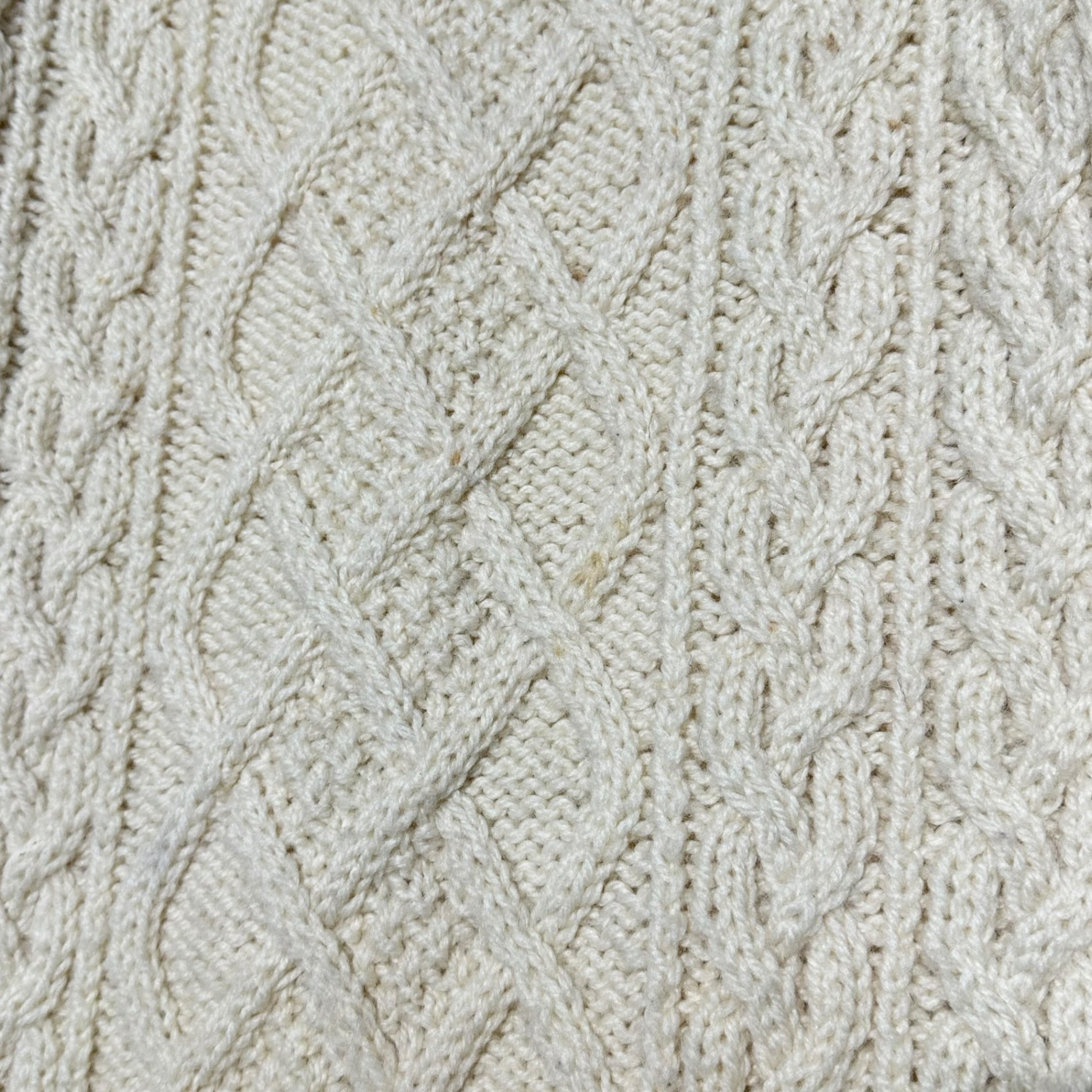 Blarney Woollen Mills(ブラ-ニー ウーレン ミルズ) Vintage Fisherman Knit ヴィンテージ フィッシャーマン ニット XXL程度 アイボリー