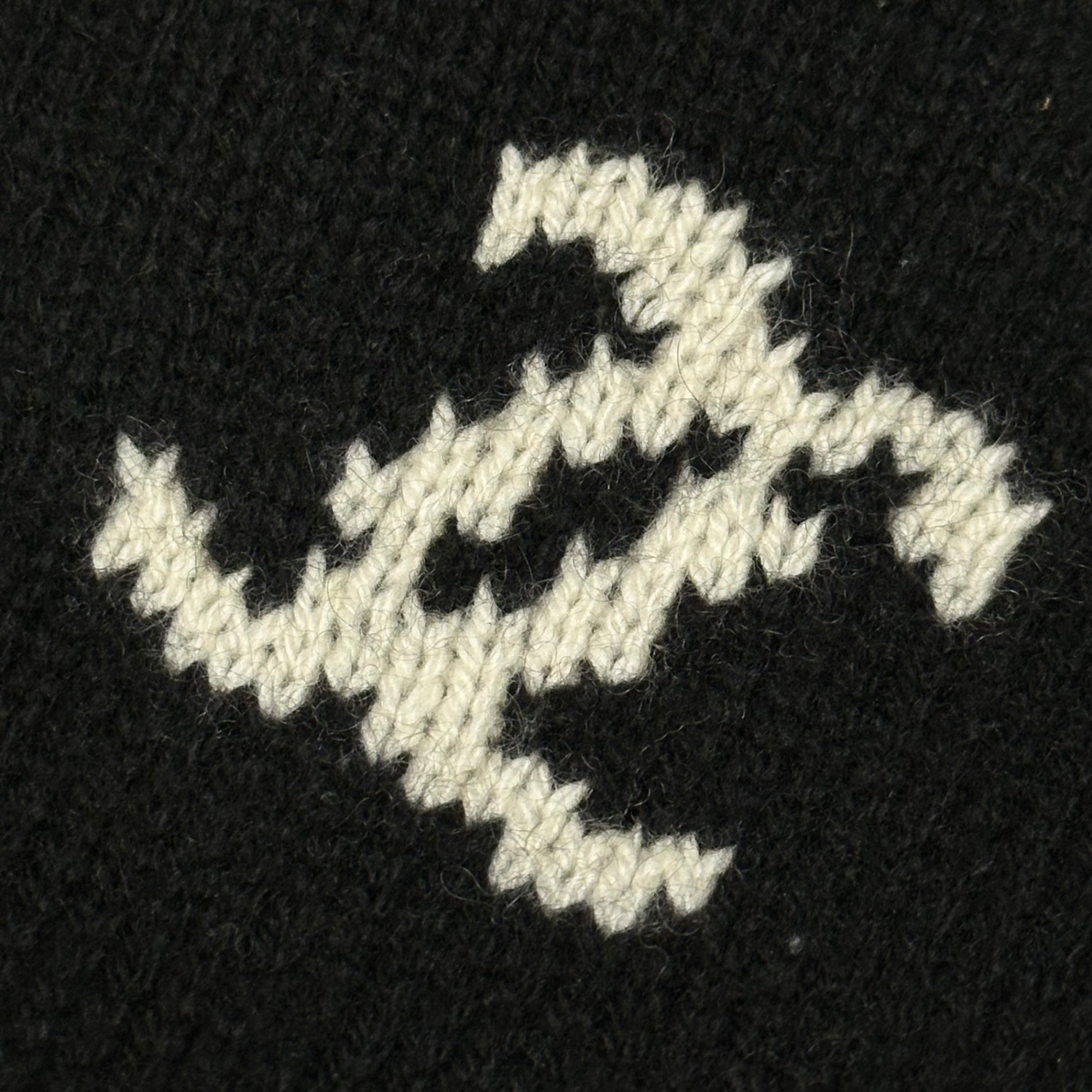 CHANEL(シャネル) 1996AW Coco Button Cashmere Collared Sweater ココボタン カシミア 襟付き ニット P08765V00321 36 ブラック×ホワイト B0841 90s ヴィンテージ