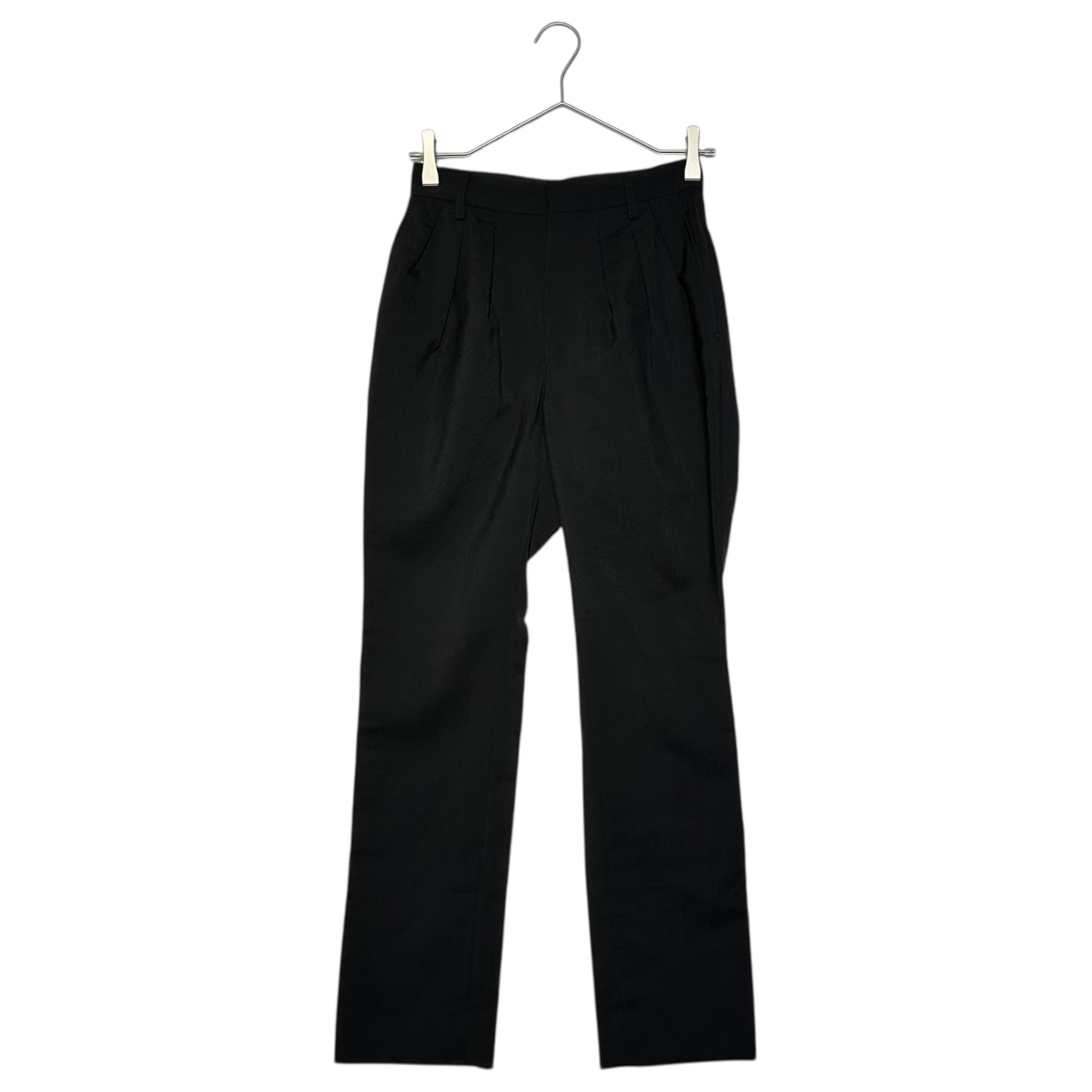 COMME des GARCONS JUNYA WATANABE(コムデギャルソンジュンヤワタナベ) 10SS 3-Tuck Mohair Wool Slim Slacks 3タック モヘア ウール スリム スラックス JE-P043 XS ブラック AD2009 パンツ
