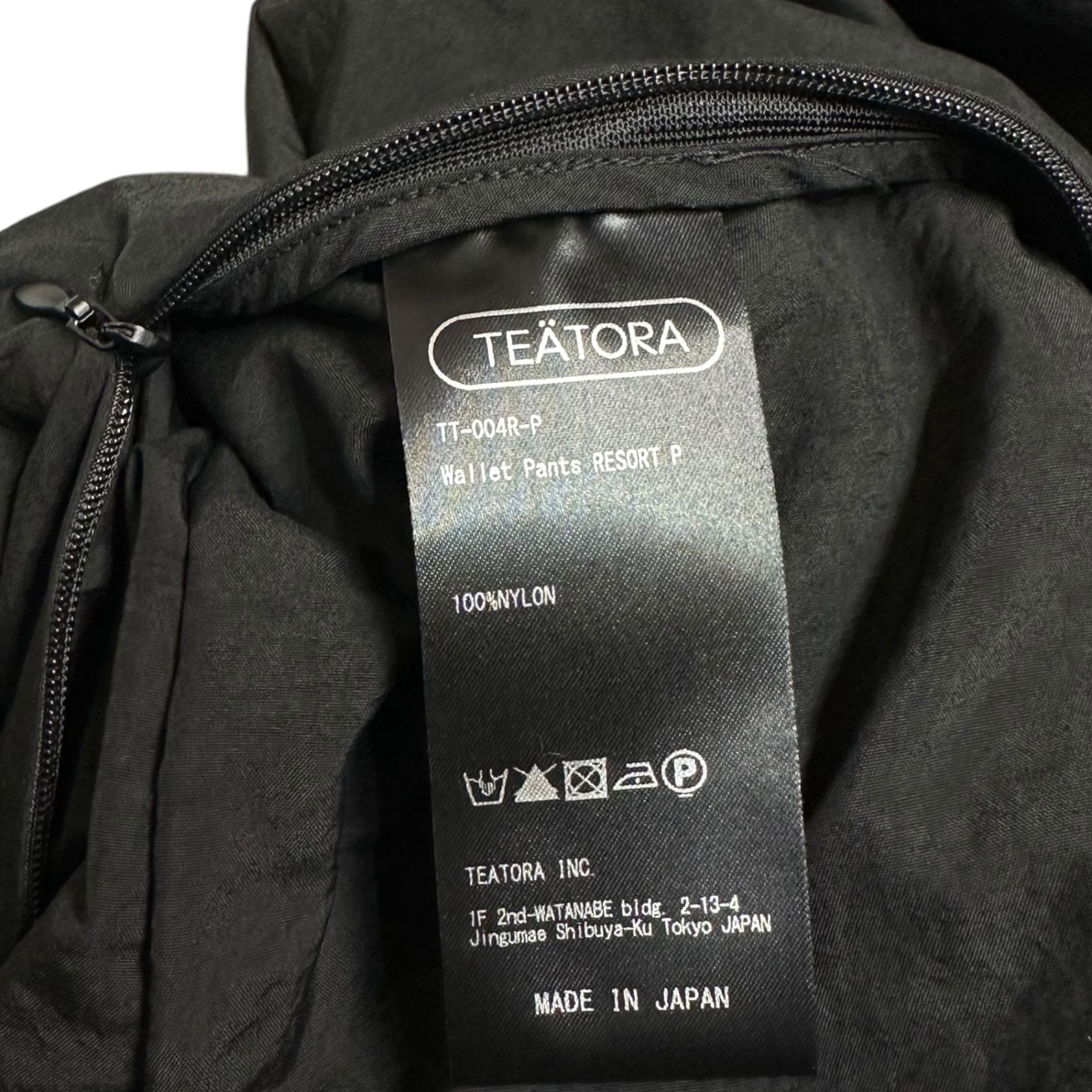 TEATORA(テアトラ) WALLET PANTS RESORT - P #BLACK ウォレット パンツ リゾート TT-004R-P 2 ブラック タック ナイロン