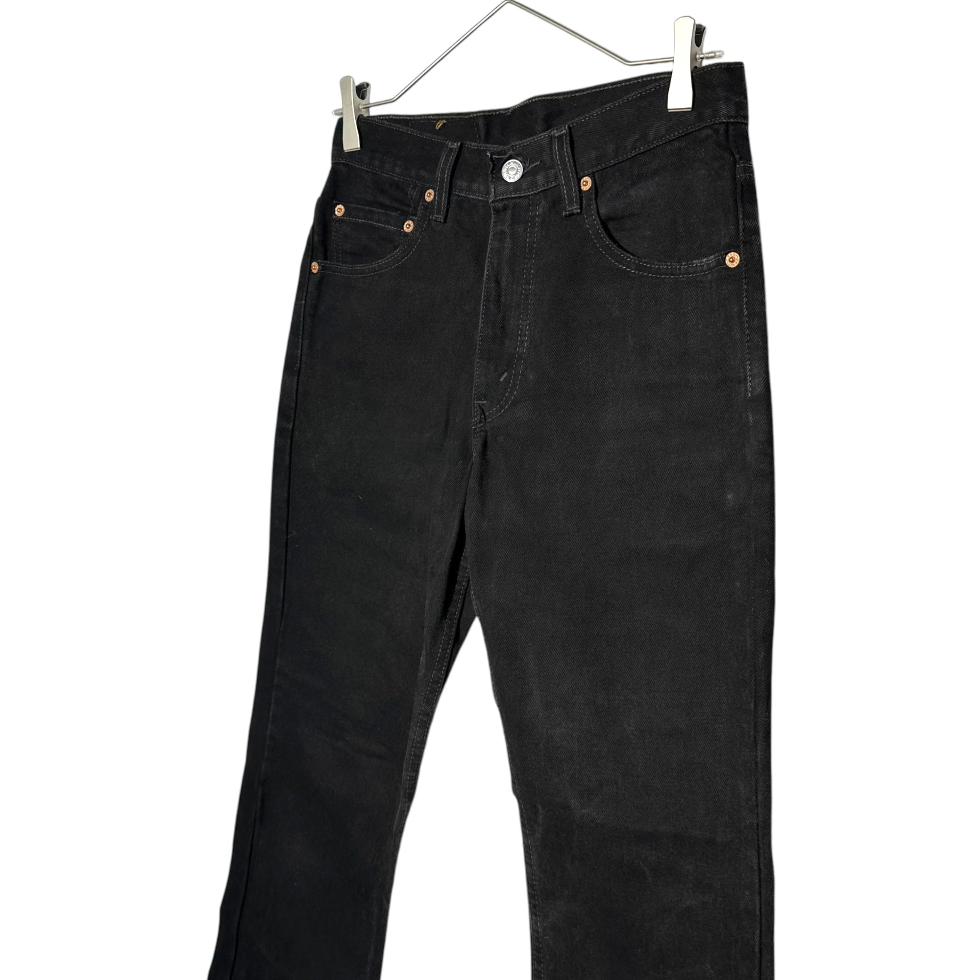 Levi's(リーバイス) 90's 517 USA made Black Denim bootsCut Pants 後染め ブラック ブーツカット フレア デニム パンツ 517-0260 W29 L30 ブラック 90年代 USA製 裏ボタン554