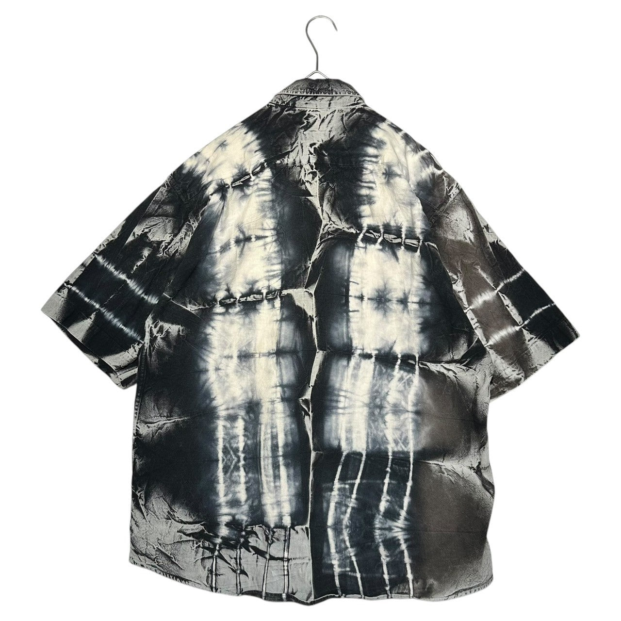 MOSCHINO(モスキーノ) 90's Tie dye S/S shirt タイダイ染め 半袖 シャツ L程度 ホワイト×ブラック
