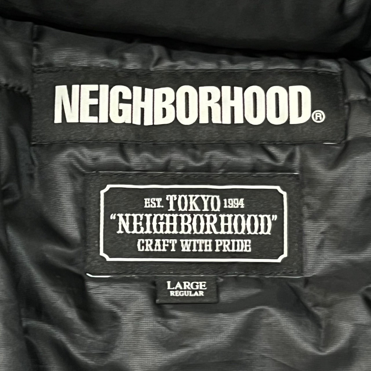 NEIGHBORHOOD(ネイバーフッド) DEJ DOWN/ロゴダウンジャケット 182TSNH-JKM06 L ブラック