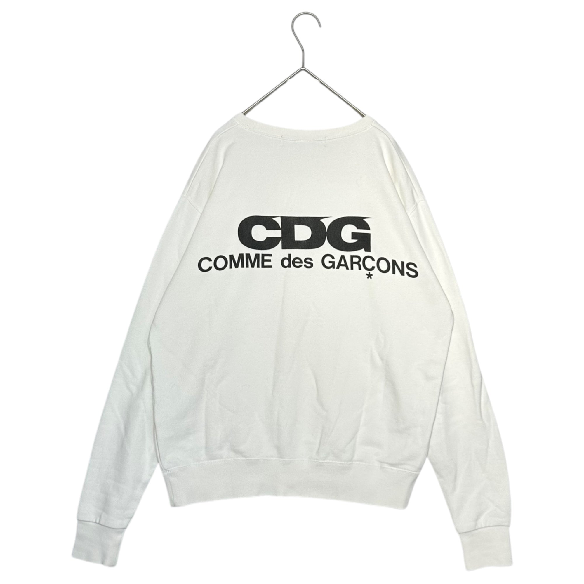 GOOD DESIGN SHOP COMME des GARCONS(グッドデザインショップコムデギャルソン) Back Logo Long Sleeve Crew Neck Sweatshirt バックロゴ 長袖 クルーネック スウェット IO-T002 M ホワイト AD2015