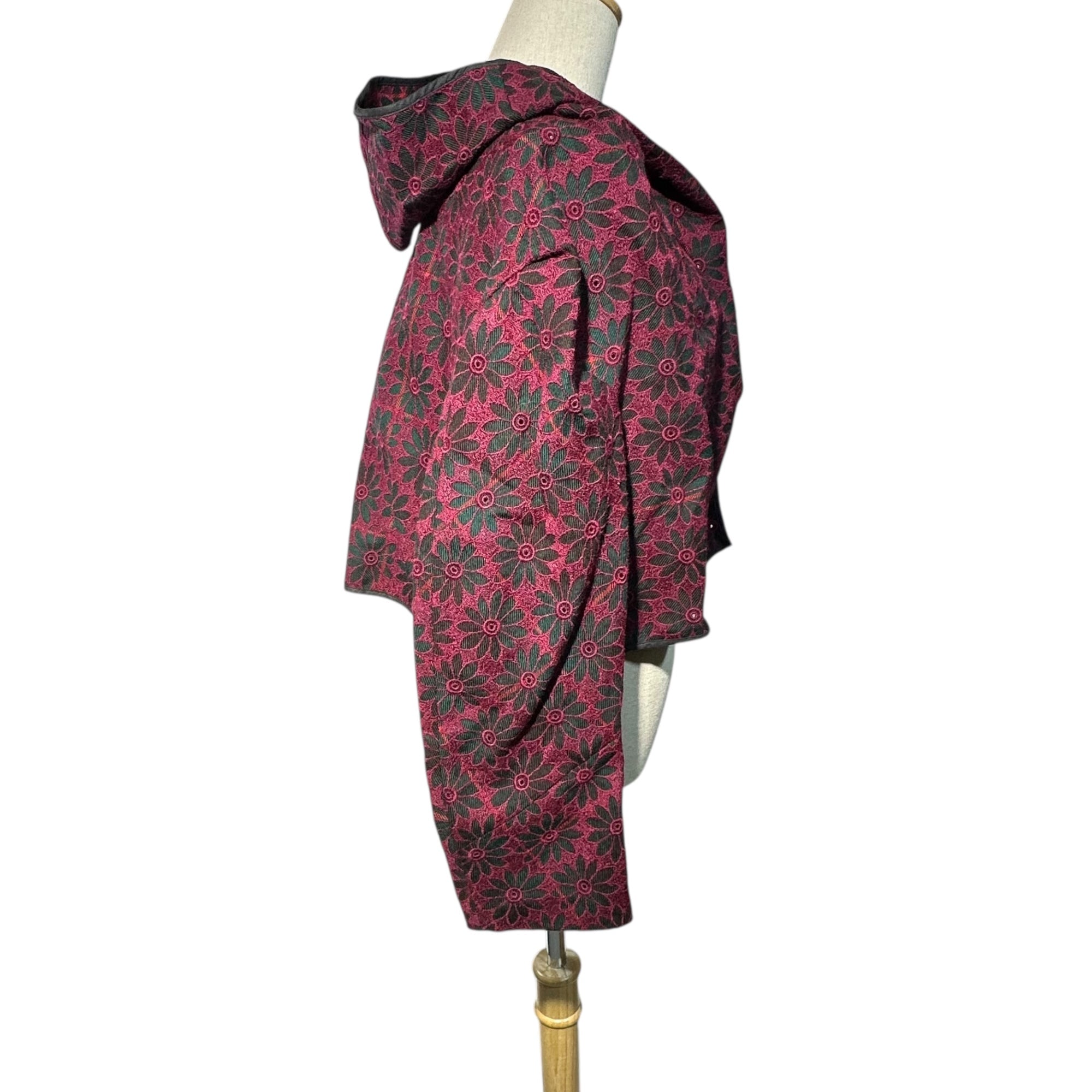 COMME des GARCONS(コムデギャルソン) 99AW Vintage Flower stitchwork modified buttonless jacket ヴィンテージ フラワー ステッチワーク 変形 ボタンレス ジャケット GJ-04030S S ブラック×レッド AD1999