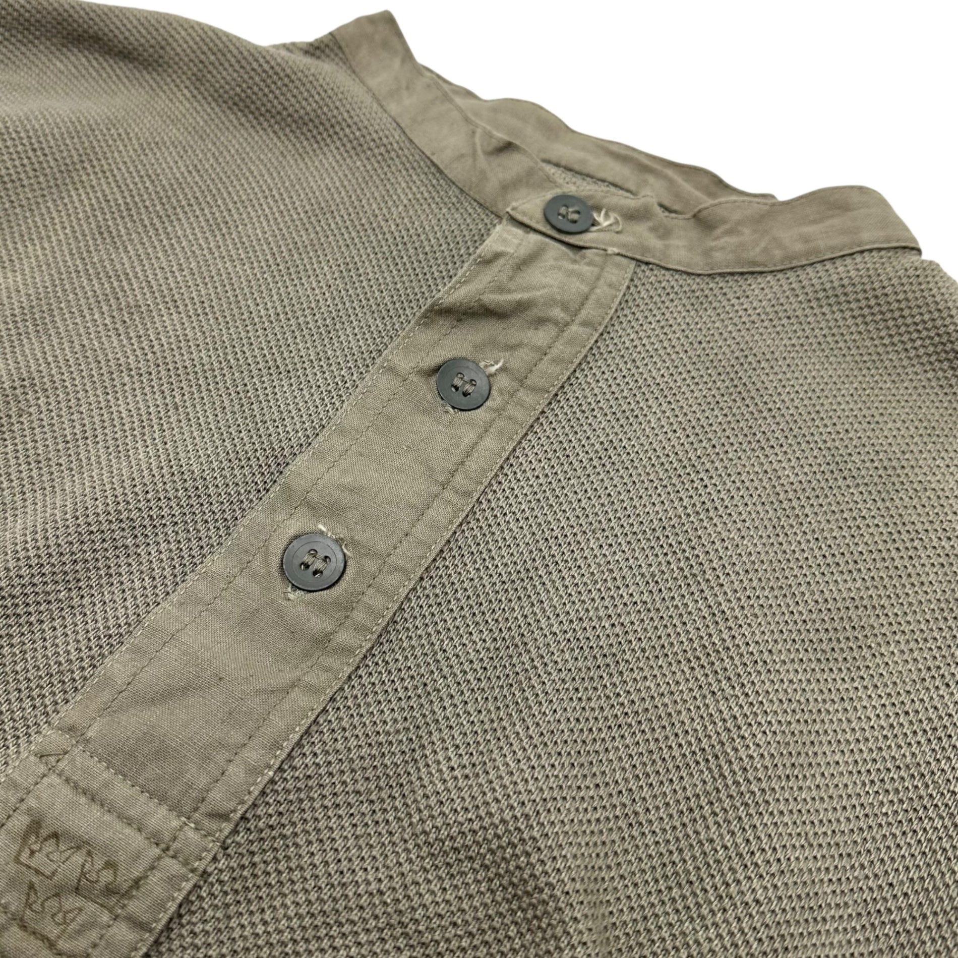 vintage(ヴィンテージ) Swedish Army Waffle Thermal Long Shirt スウェーデン軍 ワッフル サーマル ロングシャツ グレー