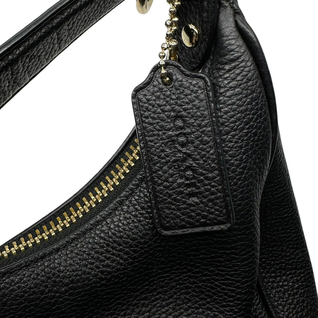 COACH(コーチ) Harley Hobo ハーレー ホーボー レザー ワンショルダー バッグ F38259 ブラック 本革 肩掛け