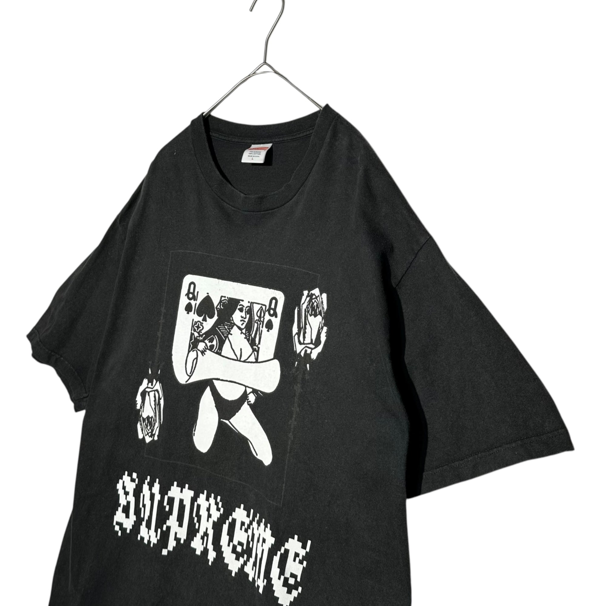 SUPREME(シュプリーム) 19AW Queen Tee トランプ クイーン プリント 半袖 Tシャツ L ブラック