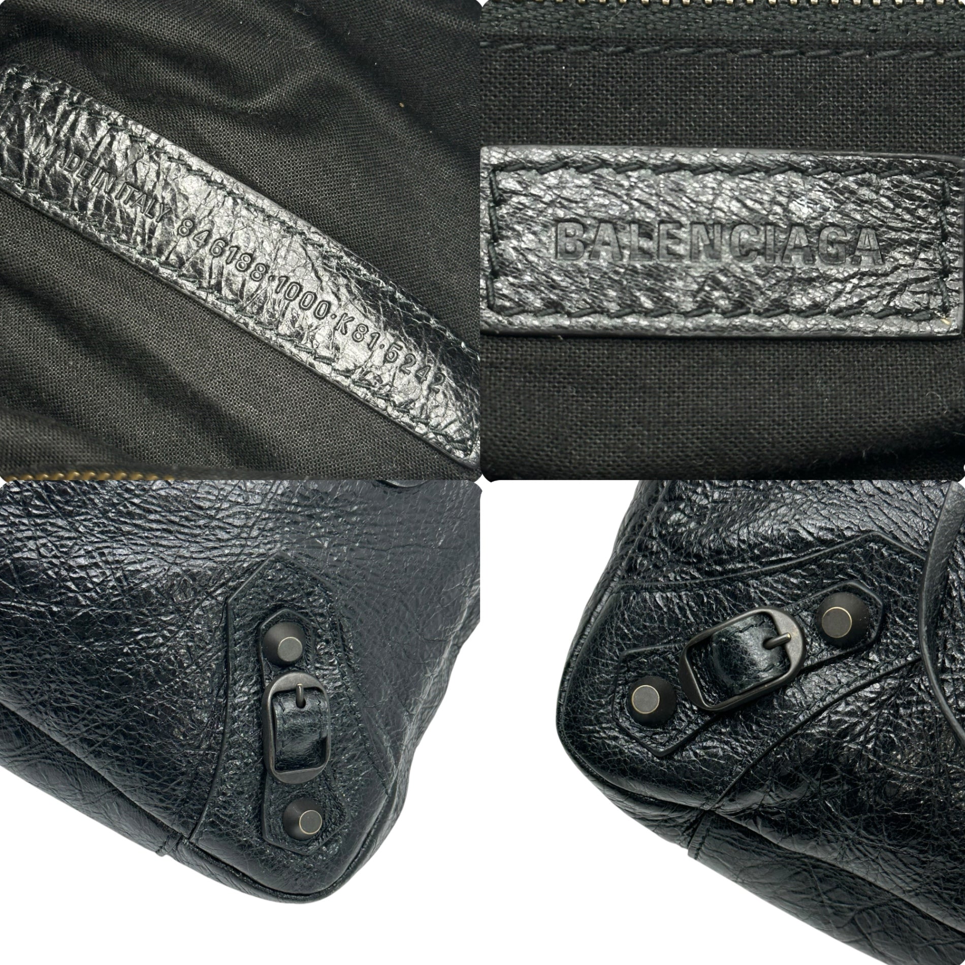 BALENCIAGA(バレンシアガ) LE CITY SMALL BAG シティ スモール レザー バッグ ブラック ワン ショルダー 肩掛け