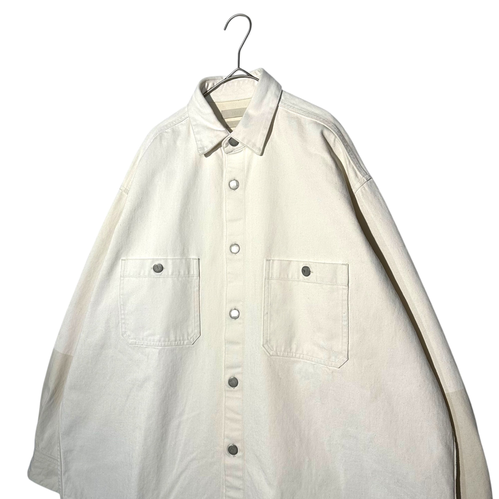 YOKE(ヨーク) 24SS Denim Shirt Jacket デニム シャツ ジャケット YK24SS0643SH 3(L程度) アイボリー