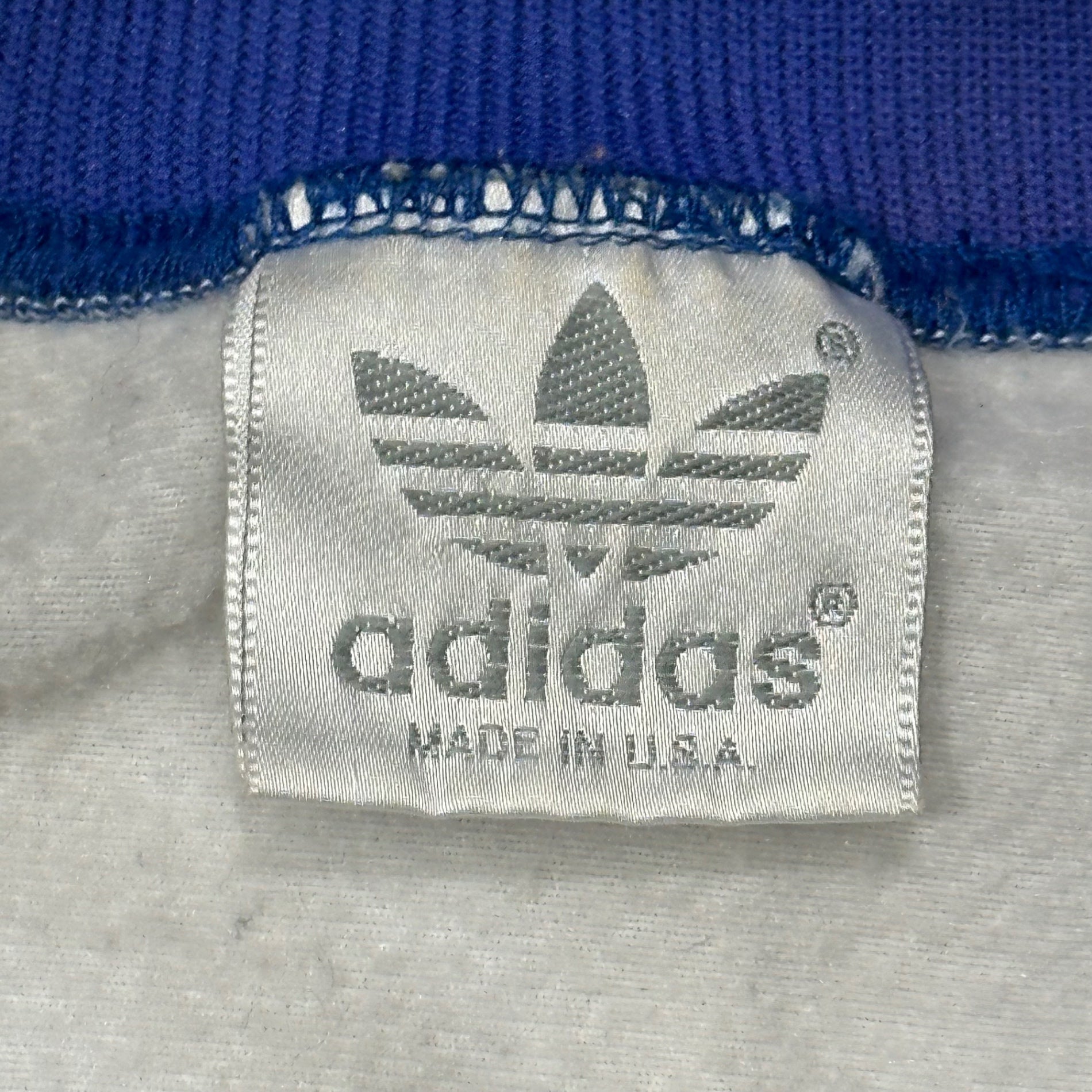 adidas(アディダス) 1980's Zip-Up Track Jacket 1980年代 ジップアップ トラック ジャケット S ブルー×ホワイト トレフォイルタグ USA製
