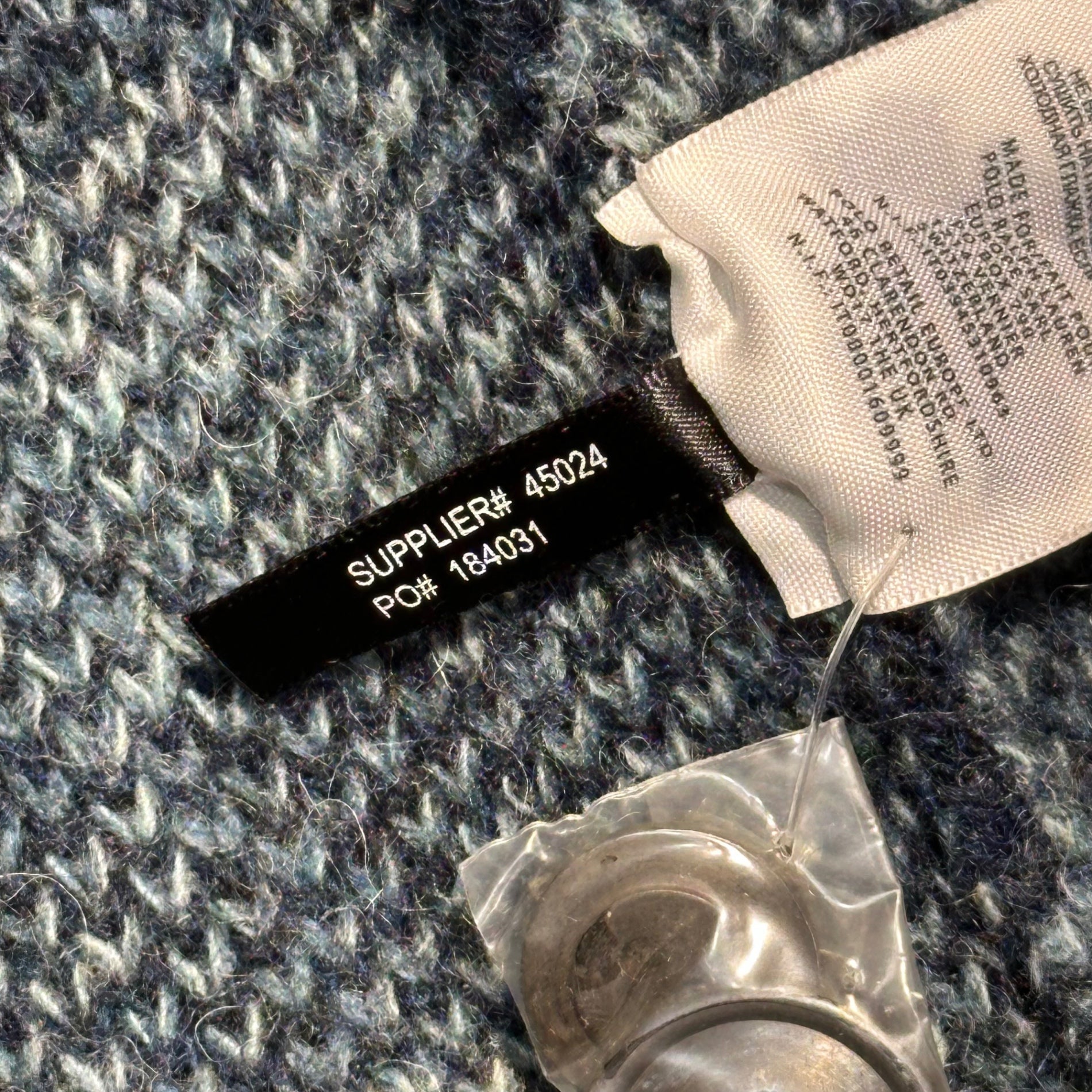 RRL(ダブルアールエル) Shetland Wool Shawl Collar Check Knit Cardigan シェットランドウール ショールカラー チェック ニット カーディガン L ブルー×ネイビー 海外購入品