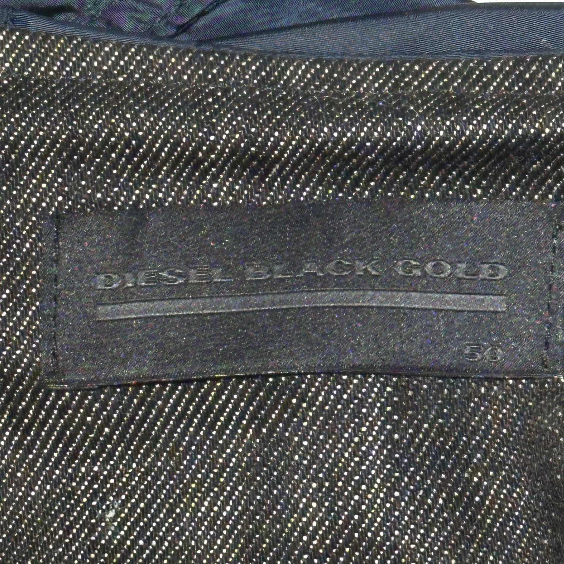 DIESEL BLACK GOLD(ディーゼルブラックゴールド) Denim Panel Hooded Jacket デニム 切替 フーデッド ジャケット 50(XL) ブラック×ネイビー