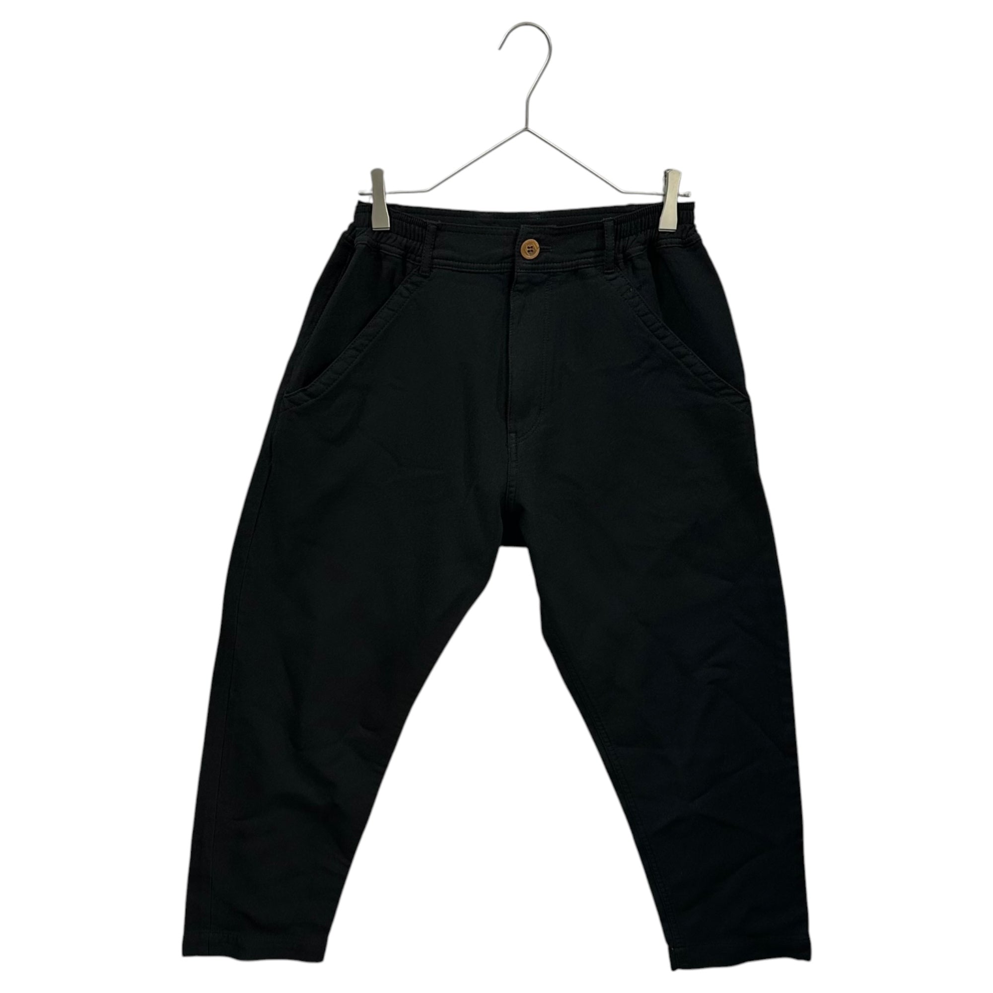COMME des GARCONS HOMME DEUX(コムデギャルソンオムドゥ) 2021SS Garment dye Polyester Shrink Wide Tapered Pants ポリエステル縮絨 製品染め ワイド テーパード パンツ DG-P053 XS ブラック AD2020 スラックス