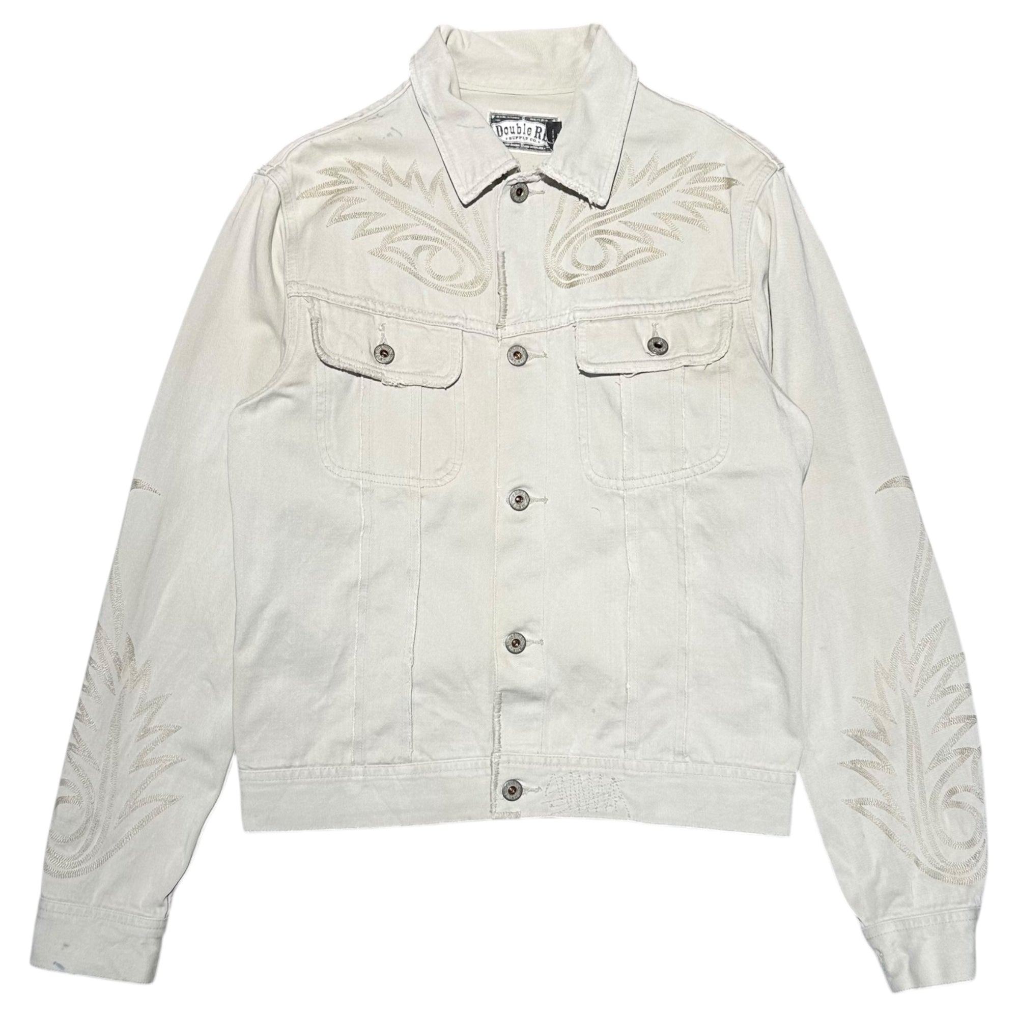 RRL(ダブルアールエル) 00's Western Stitch Vintage-Washed Jacket ウエスタン ステッチ ヴィンテージ加工 ジャケット JR-RL-HM-4182 M アイボリー