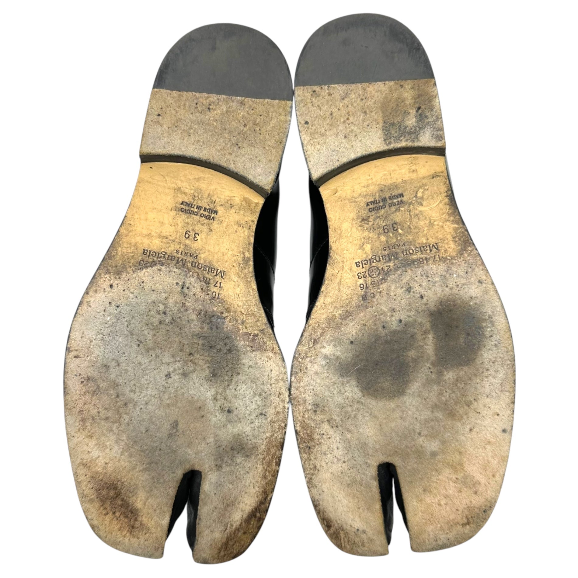 MAISON MARGIELA(メゾンマルジェラ) Patent leather tabi coin loafers パテントレザー 足袋 コイン ローファー 39(24.5~25.0cm程度) ブラック