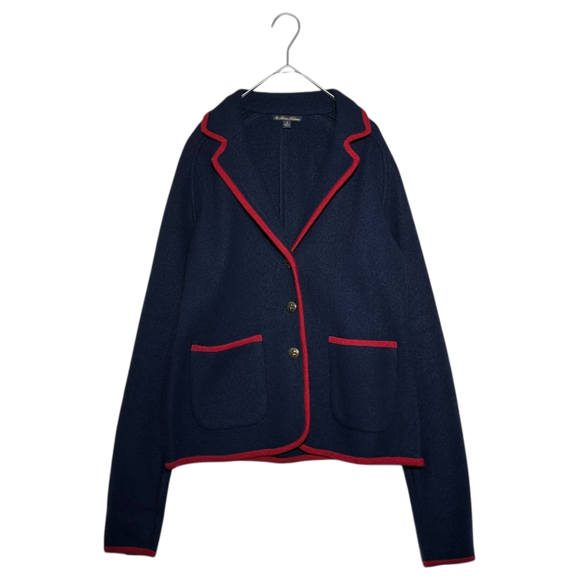 BROOKS BROTHERS(ブルックスブラザーズ) Piping Wool Felt Jacket パイピング ウール フェルト ジャケット S ネイビー×レッド