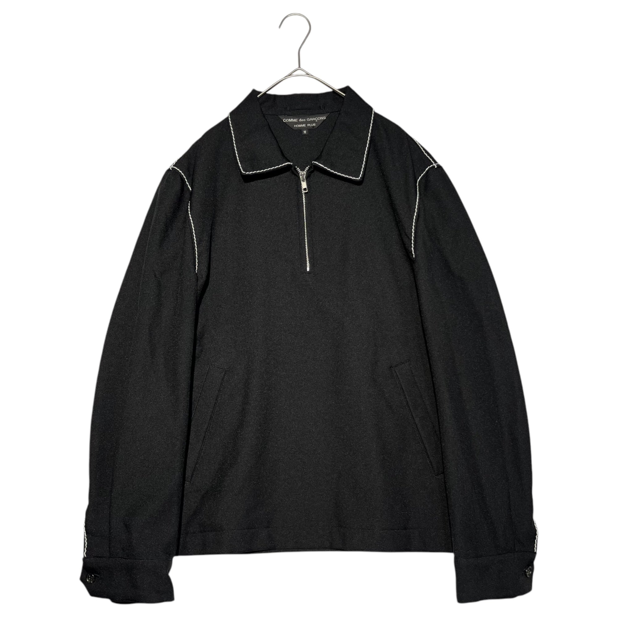 COMME des GARCONS HOMME PLUS(コムデギャルソンオムプリュス) 99AW Souvenir Kitsch stitch pullover jacket スーベニールキッチュ期 ステッチ プルオーバー ジャケット アーカイヴ PJ-04089M M ブラック 通称エルメス期 稀少品