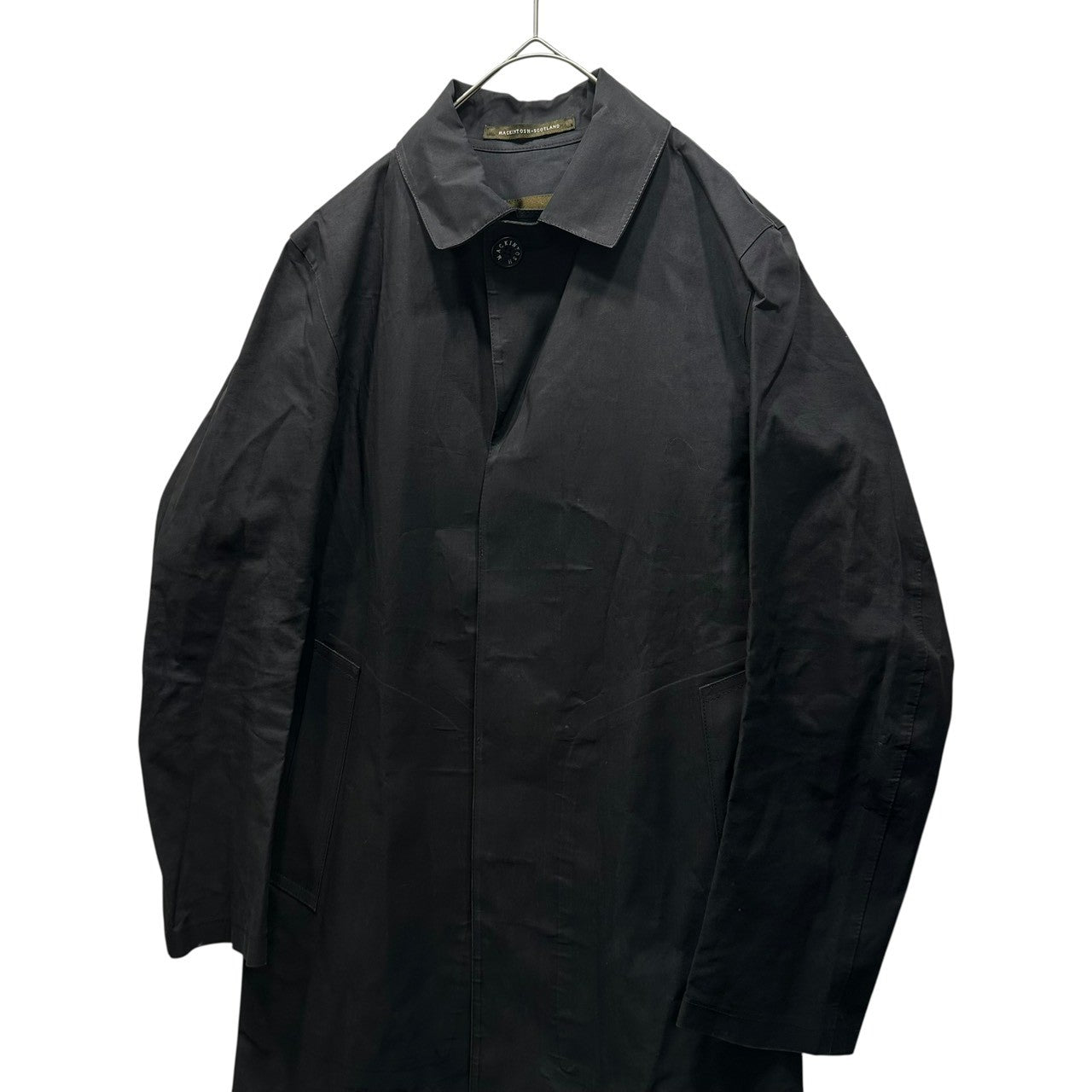 MACKINTOSH(マッキントッシュ) "Genuine Handmade" Stand Collar Rubber-Coated Coat ジェニュイン ハンドメイド ステンカラー ゴム引き コート 36(S程度) チャコールグレー