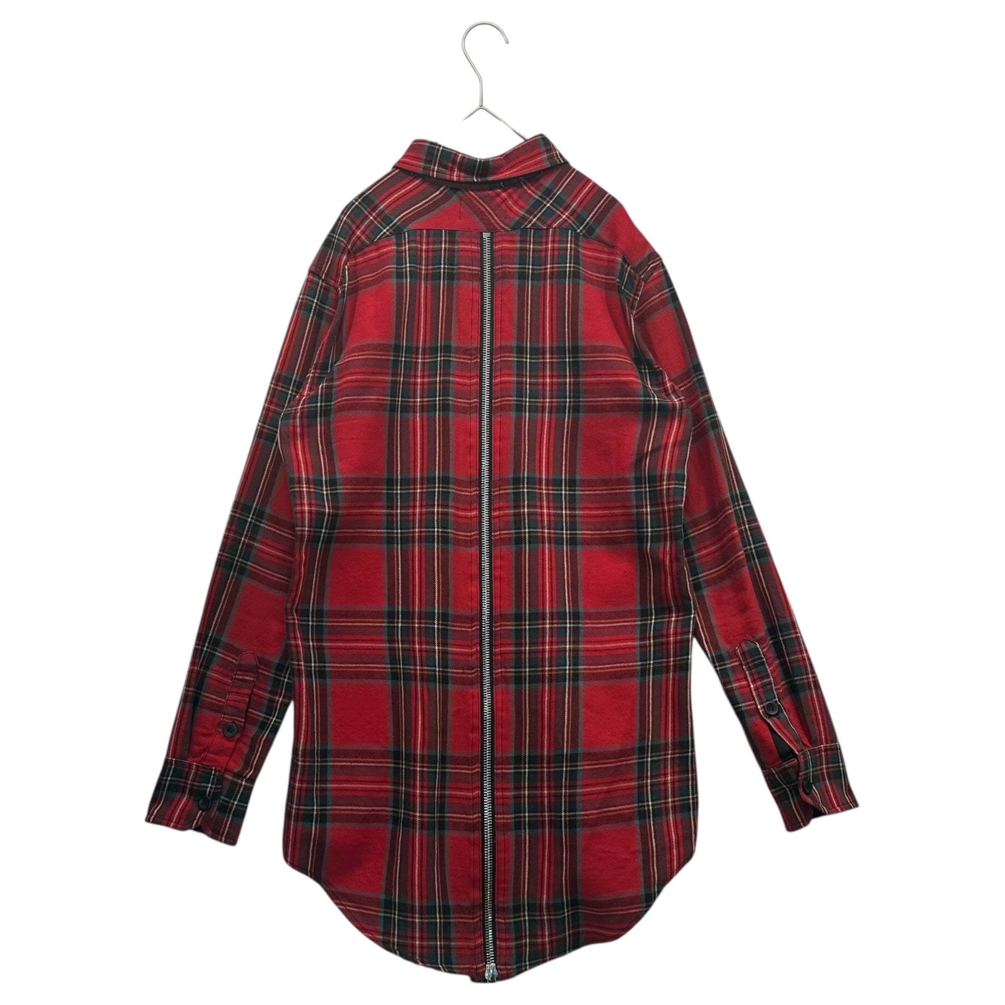 Fear of God(フィアオブゴッド) 2013-2014 second collection Back Zip Tartan Check shirt セカンドコレクション タータンチェック バックジップ シャツ S レッド×グリーン
