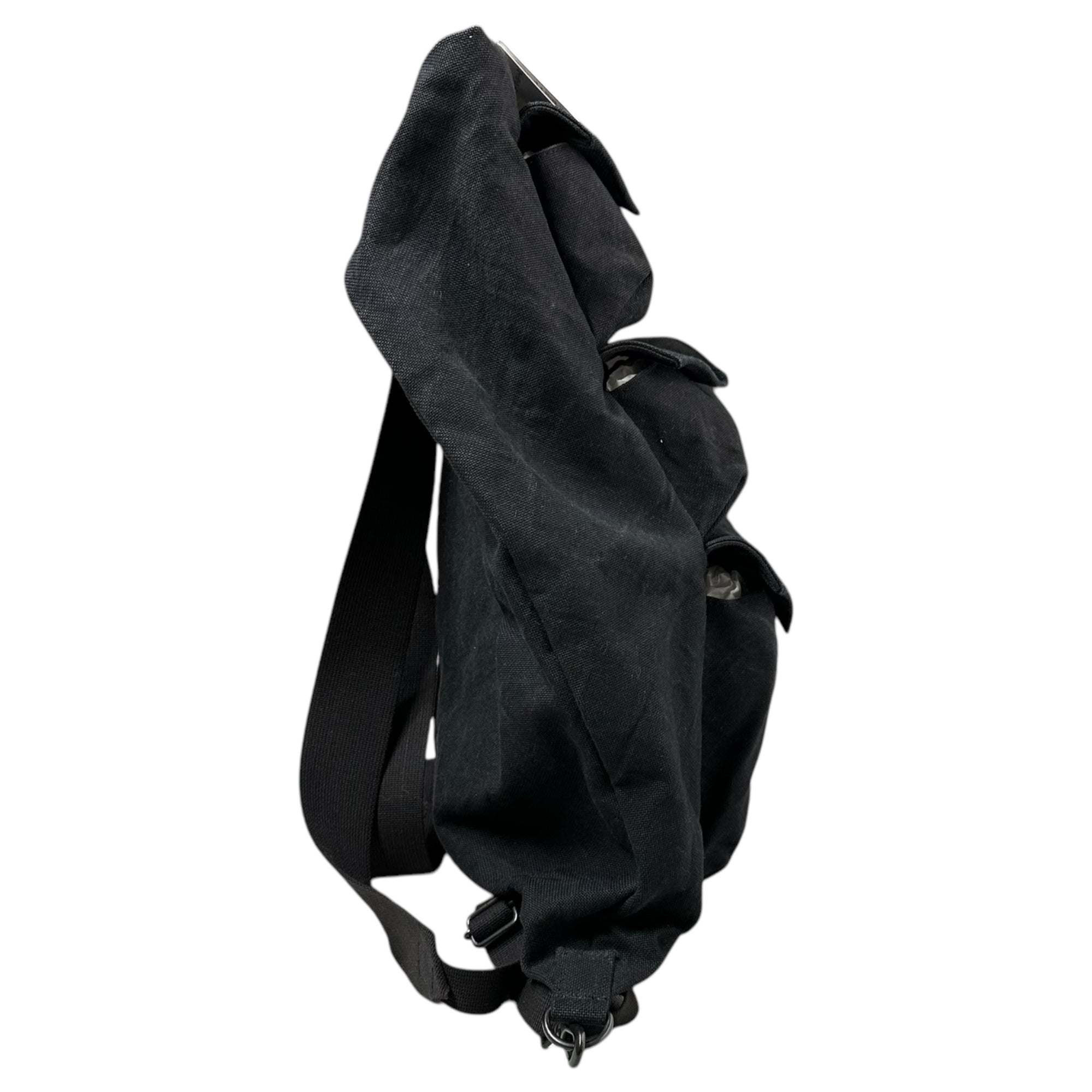 Y's for men(ワイズフォーメン) 25SS C6 CANVAS BIO MILITARY RUCKSACK キャンバス バイオ ミリタリー リュック サック バックパック MP-I01-061-1-03 FREE ブラック タグ付属 国内参考定価72,600円(税込)