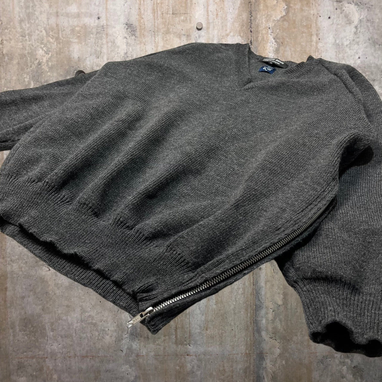 COMME des GARCONS HOMME DEUX(コムデギャルソンオムドゥ) 21AW Lochaven of scotland zip knit/ロックエーベンオブスコットランドジップニット DH-N505 SIZE M グレー AD2021 Lochaven of scotland生地使用