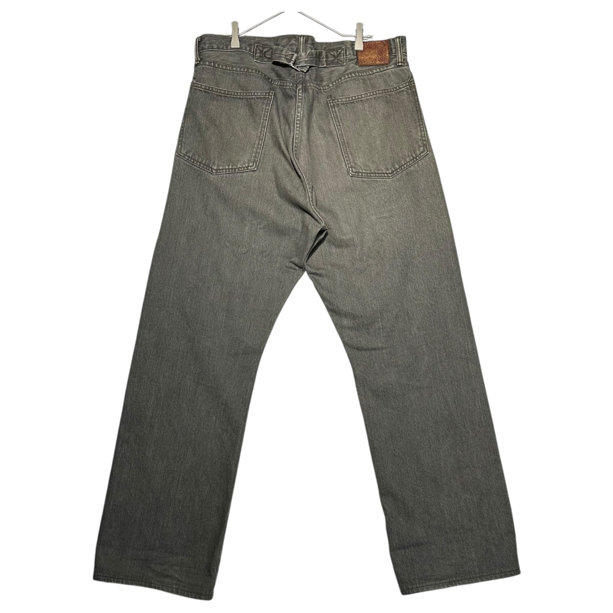 TENDERLOIN(テンダーロイン) Vintage Finish Cinchback Straight Black Denim Pants ヴィンテージ加工 シンチバック ストレート ブラックデニム パンツ 34 ブラック