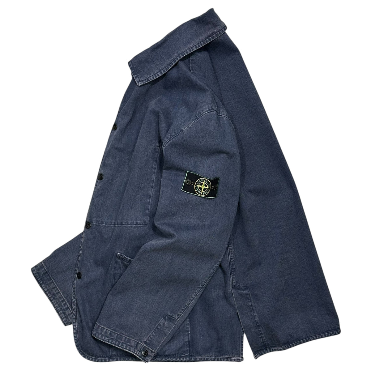 STONE ISLAND(ストーンアイランド) 1995SS Denim Coveralls ガーメントダイ デニム カバーオール 22154M06 L インディゴ 90's 90年代 ヴィンテージ グリーンエッジ
